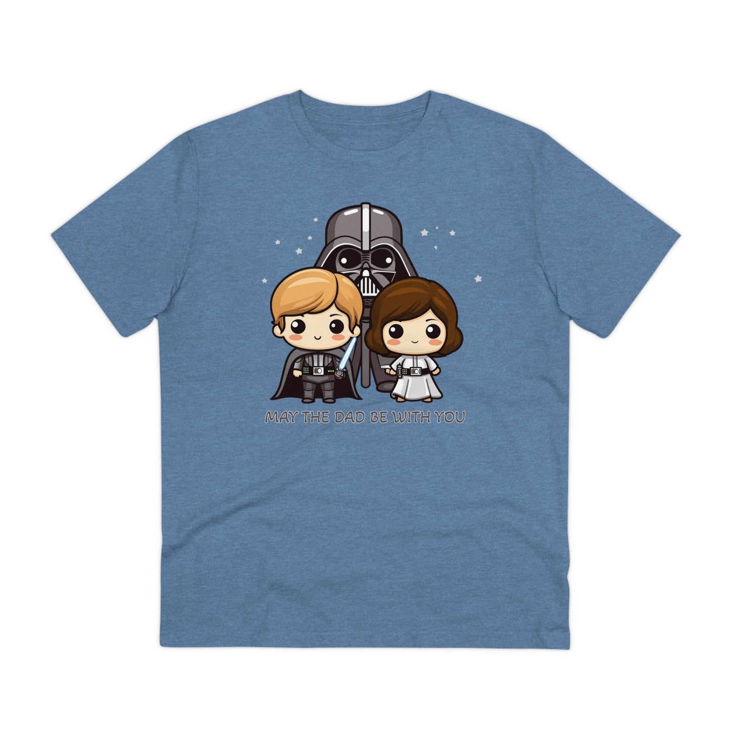 May the Dad Be with You - Unisex Eco-Friendly T-Shirt - Celebrate Father's Day with a Cute Darth Vader Design