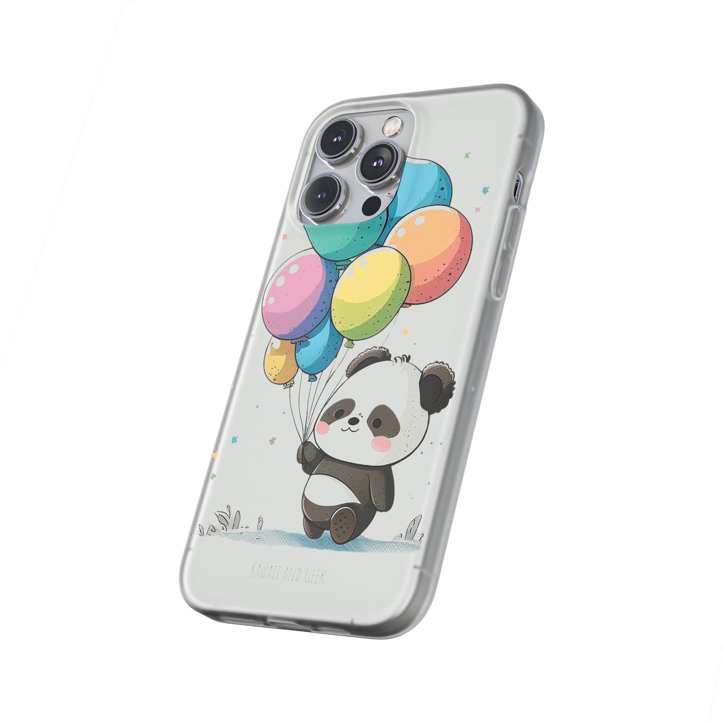 Cute Panda with Balloons flexi Smartphone Case - Add Some Adorable and Protective Style to Your Device