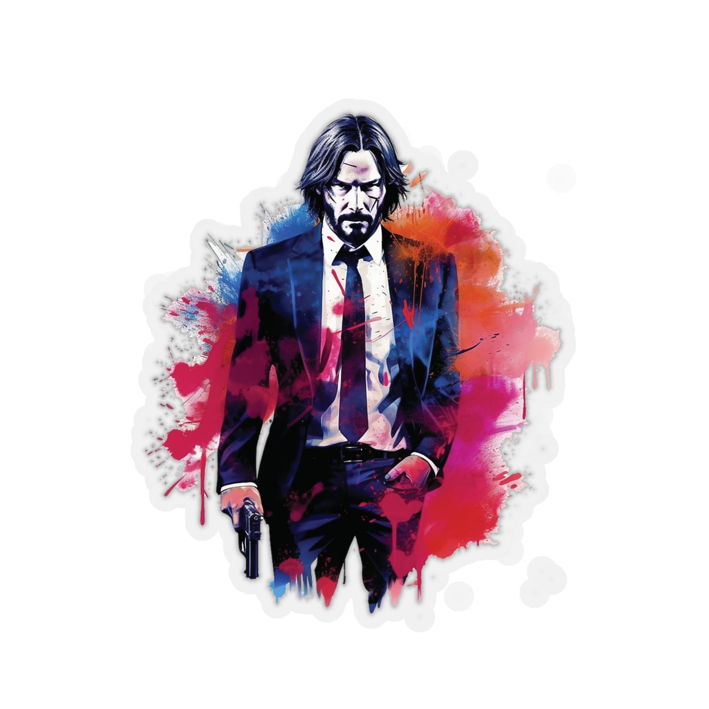 John Wick Sticker - Capture the Intensity and Elegance in Artistic Flair