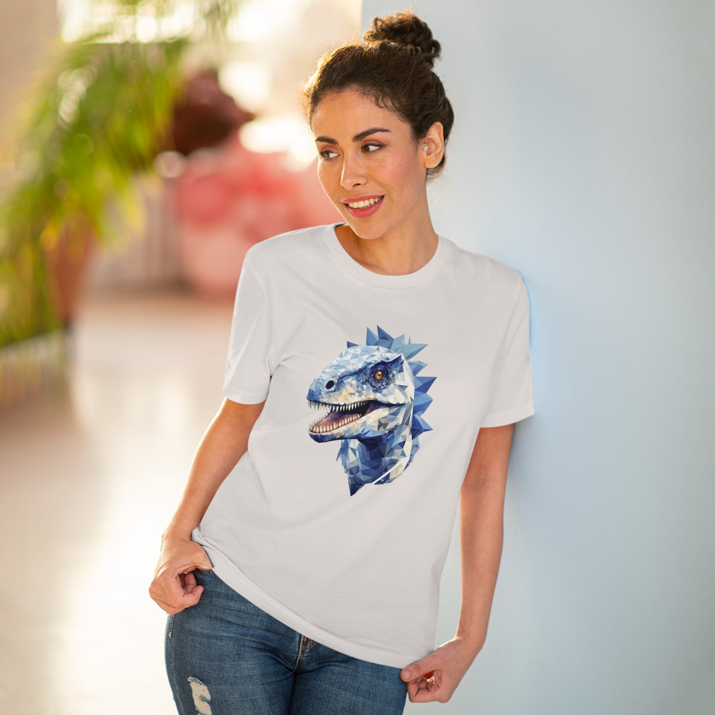 Velociraptor Polygonal T-Shirt - Embrace Fierce Jurassic Style