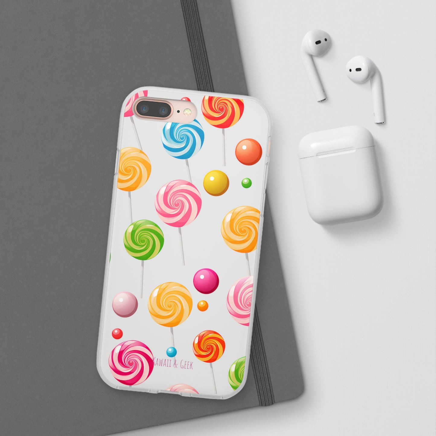 Vibrant Lollypop Array - Flexi Transparent Phone Case