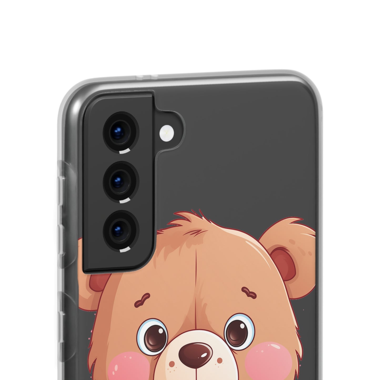 Teddy Bear Heart Phone Case - Flexi & Semi-Transparent - Valentine's Day