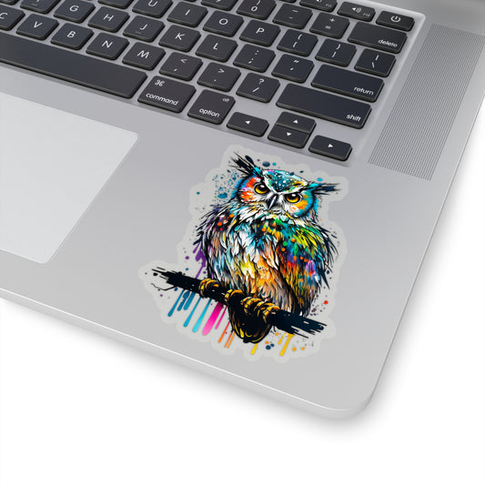 Watercolor Owl Sticker - Add Some Majestic and Colored Style to Your Tech