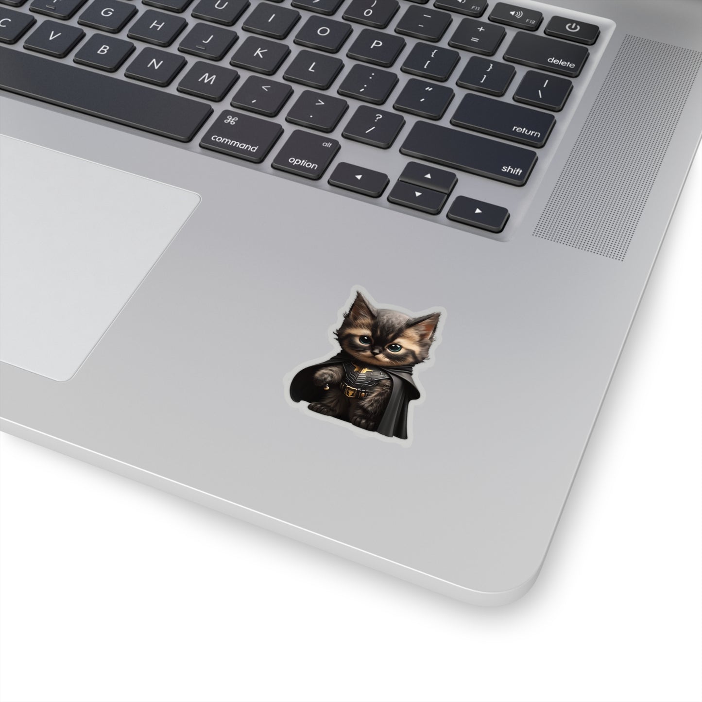 Cute and Fluffy Batcat Kitten Sticker - Ready to Take on the Bad Guys