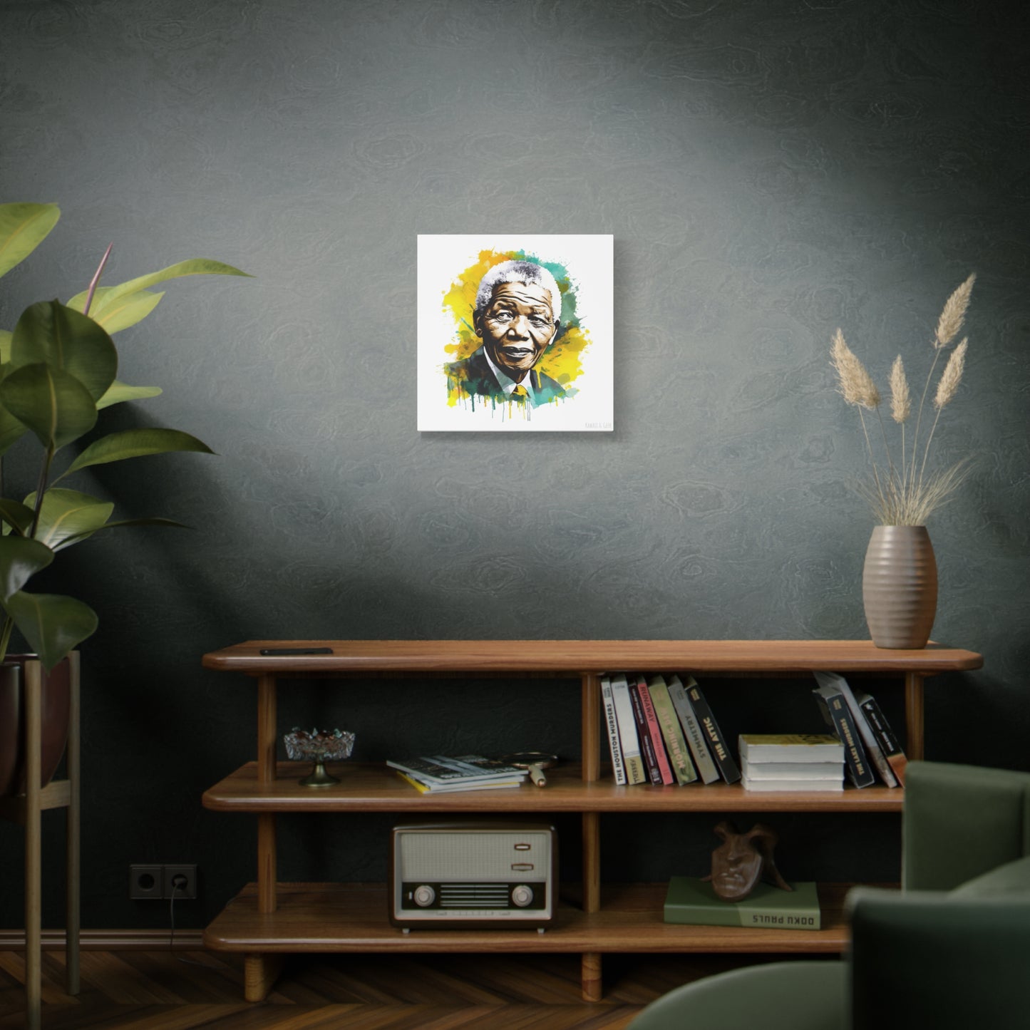 Nelson Mandela Canvas - Inspiring Leadership in Vivid Hues