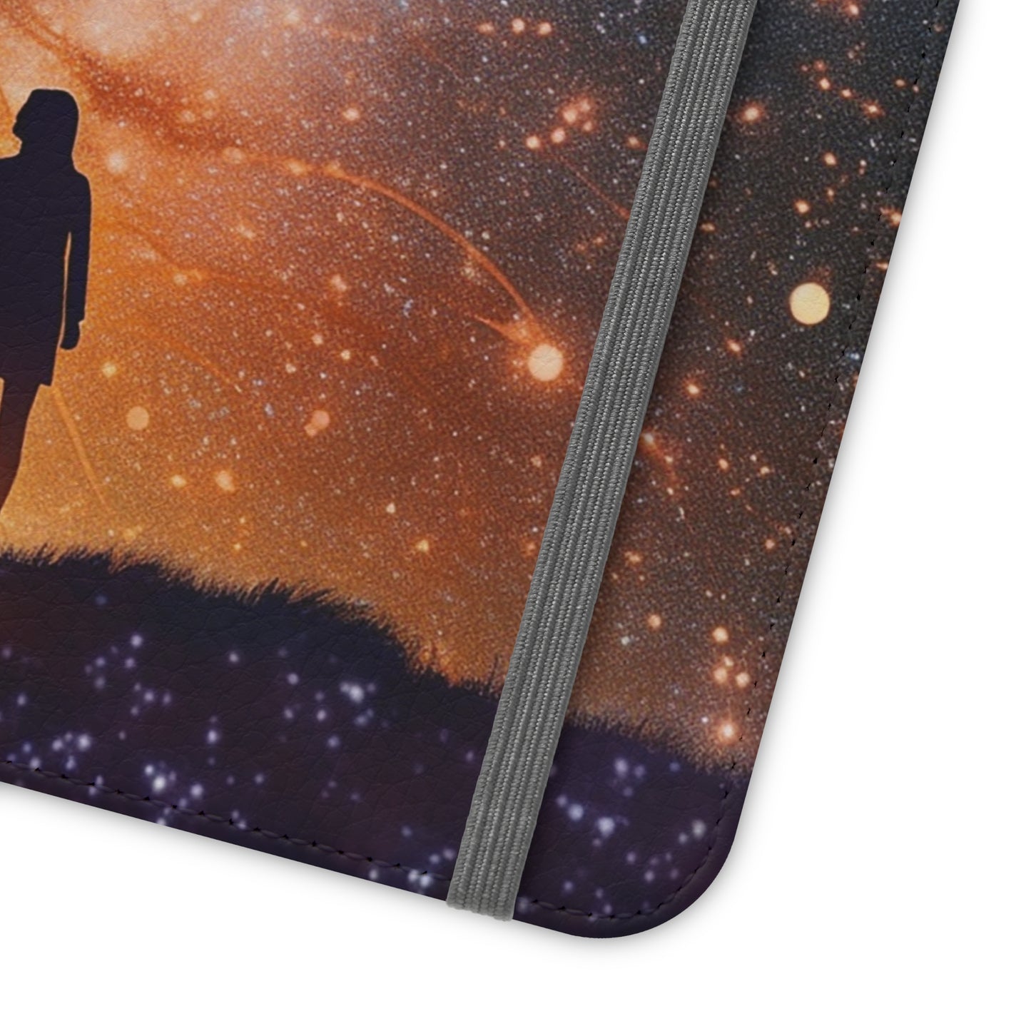 Starry Night Lovers Flip Phone Case - Embrace the Beauty of the Night Sky