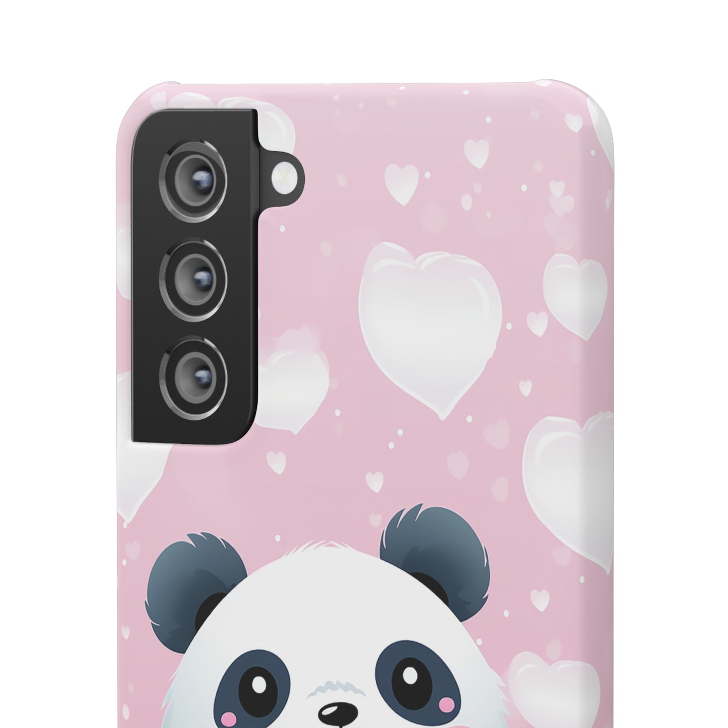 Cute Panda & Hearts Premium Phone Case