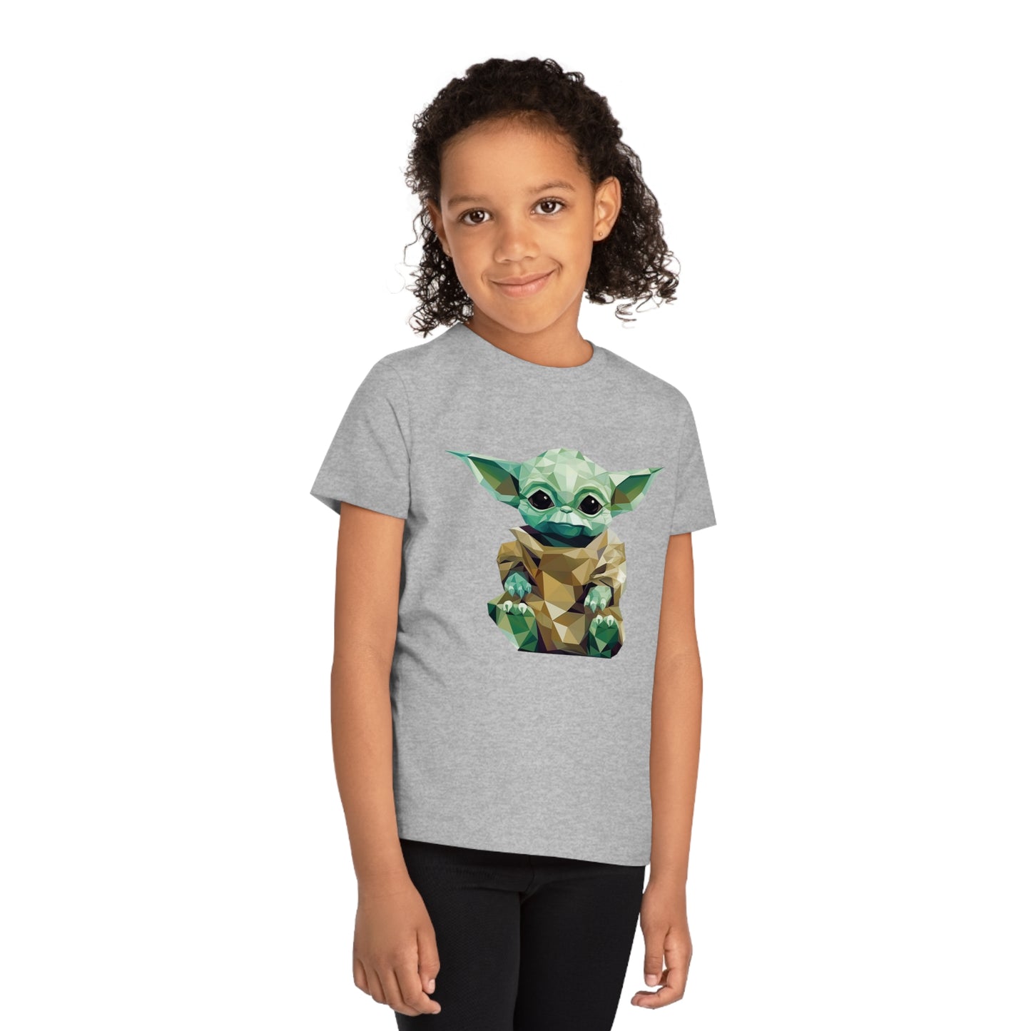 Baby Yoda Grogu Polygonal Kids T-Shirt - Embrace Adorable Adventure