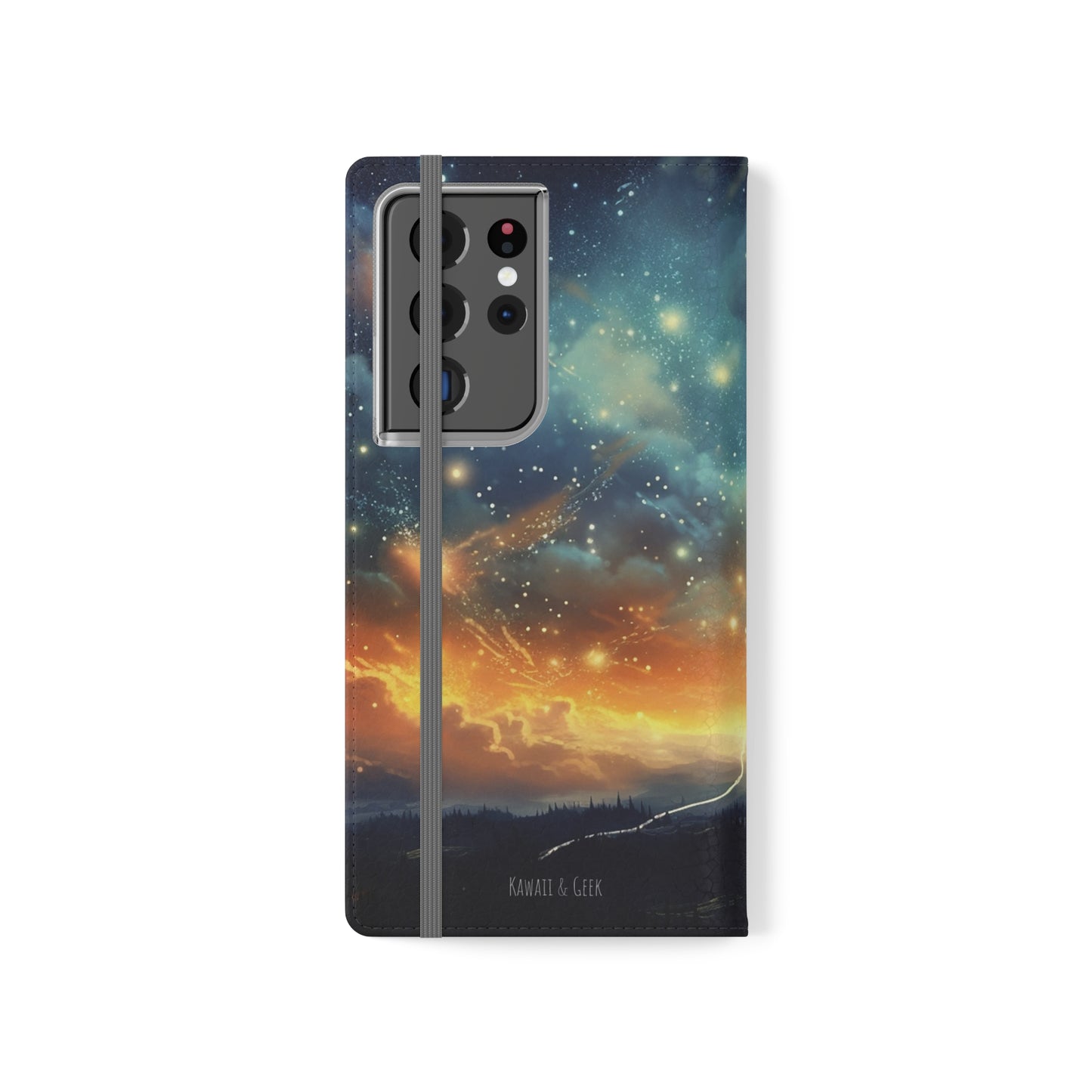 Wonderful Starry Night Flip Phone Case - Embrace the Beauty of the Night Sky