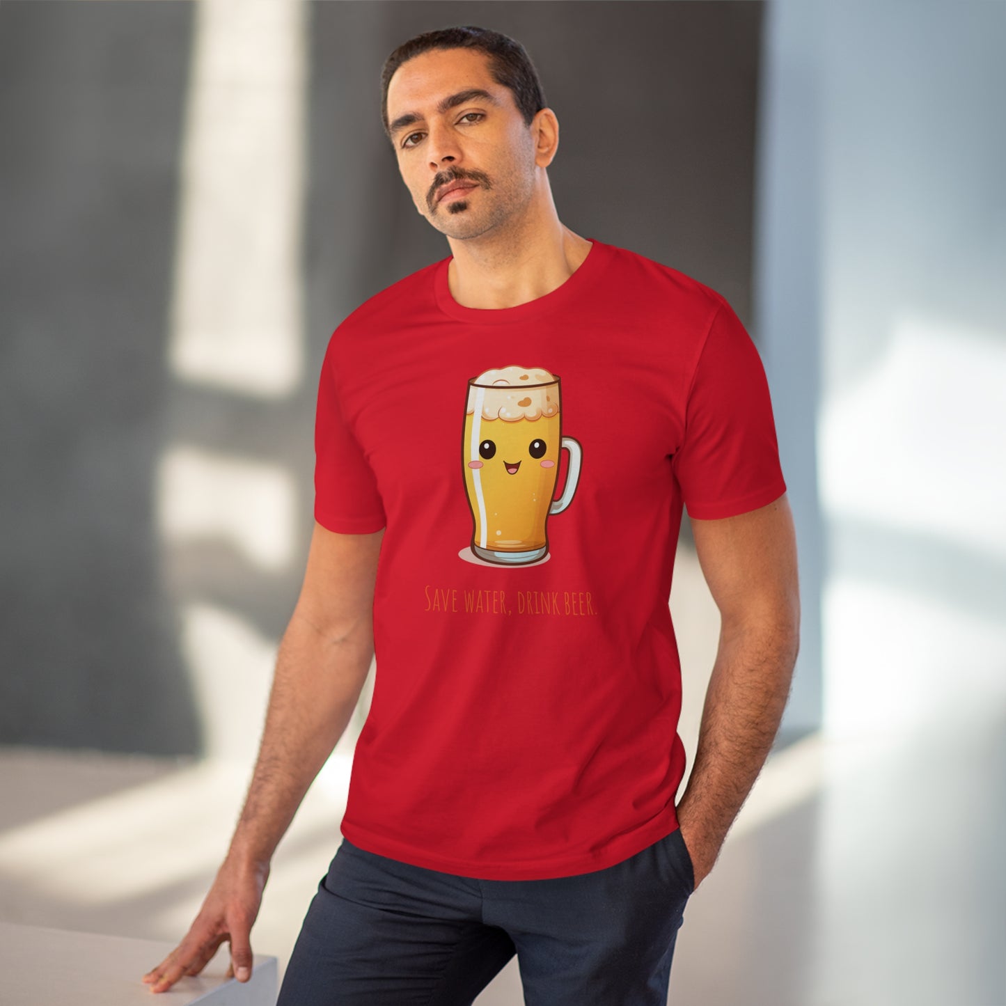 Eco-Friendly Unisex Beer T-Shirt - 'Save Water, Drink Beer'