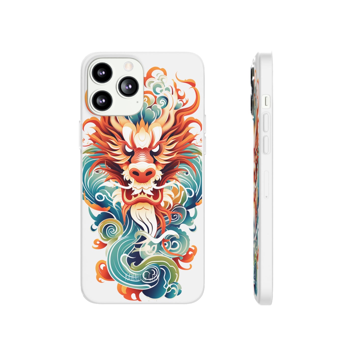 Chinese Ink Dragon Flexi Transparent Phone Case