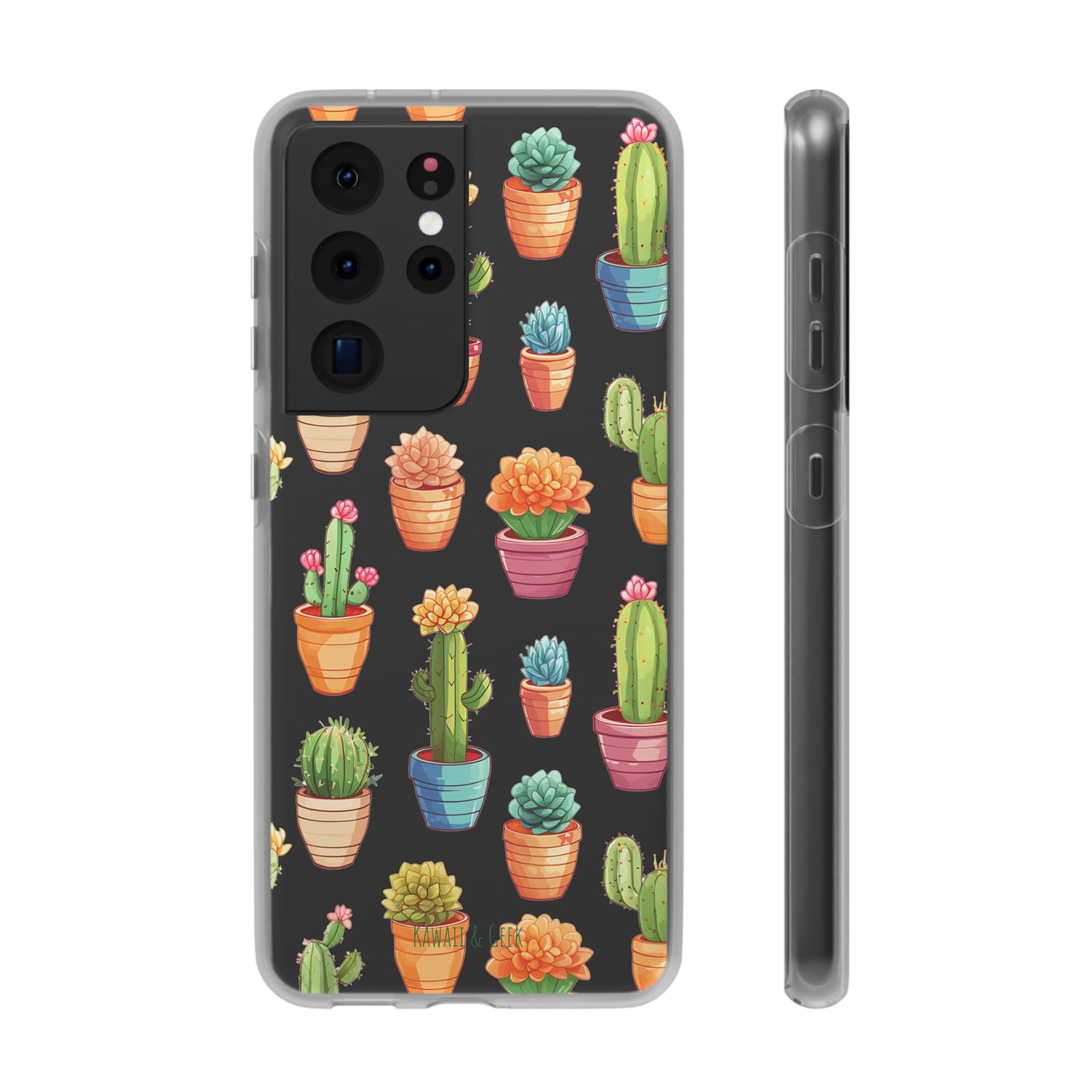 Charming Cactus Flexi and semi Transparent Phone Case