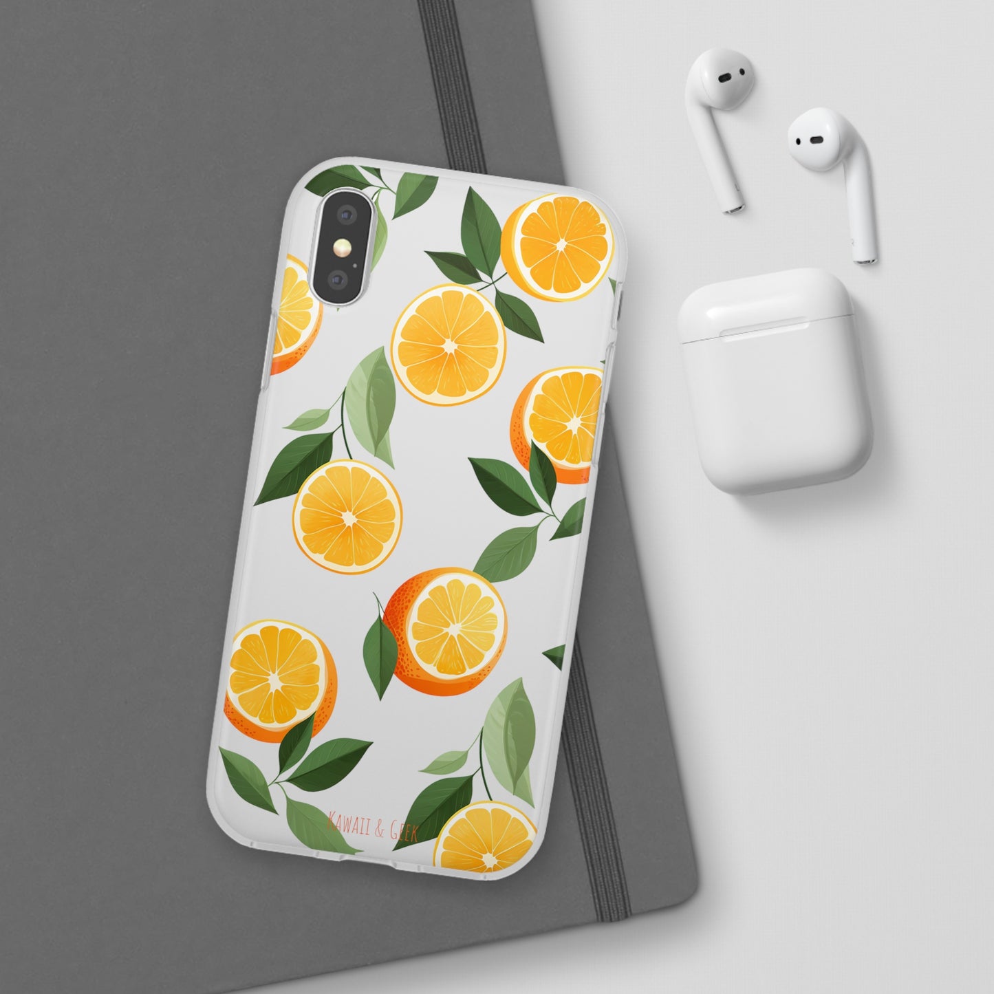 Zesty Orange Slices Transparent Flexi Phone Case