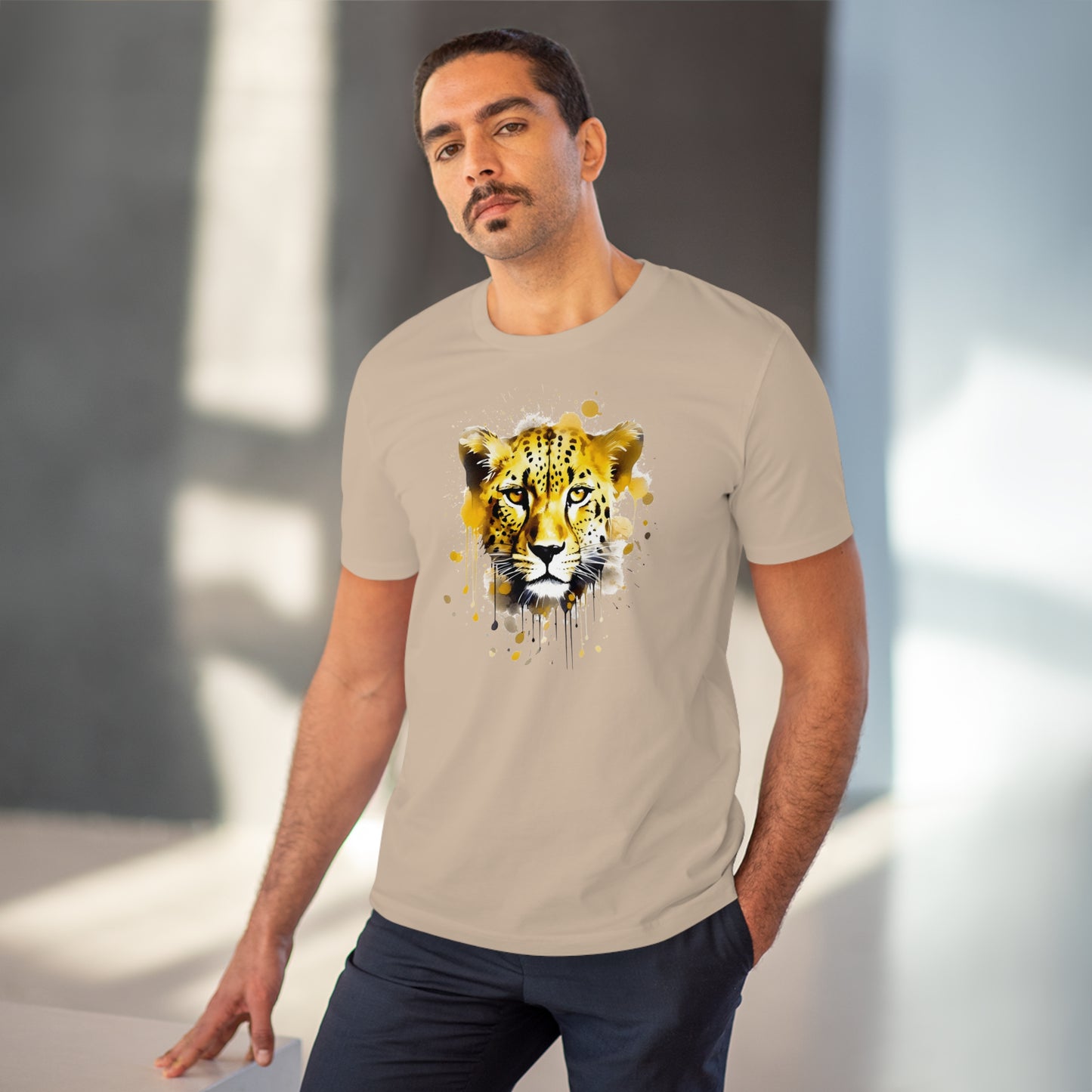 Cheetah T-Shirt in Watercolor Style - Unisex and Eco-Friendly - Embrace Wildlife with Style and Sustainability