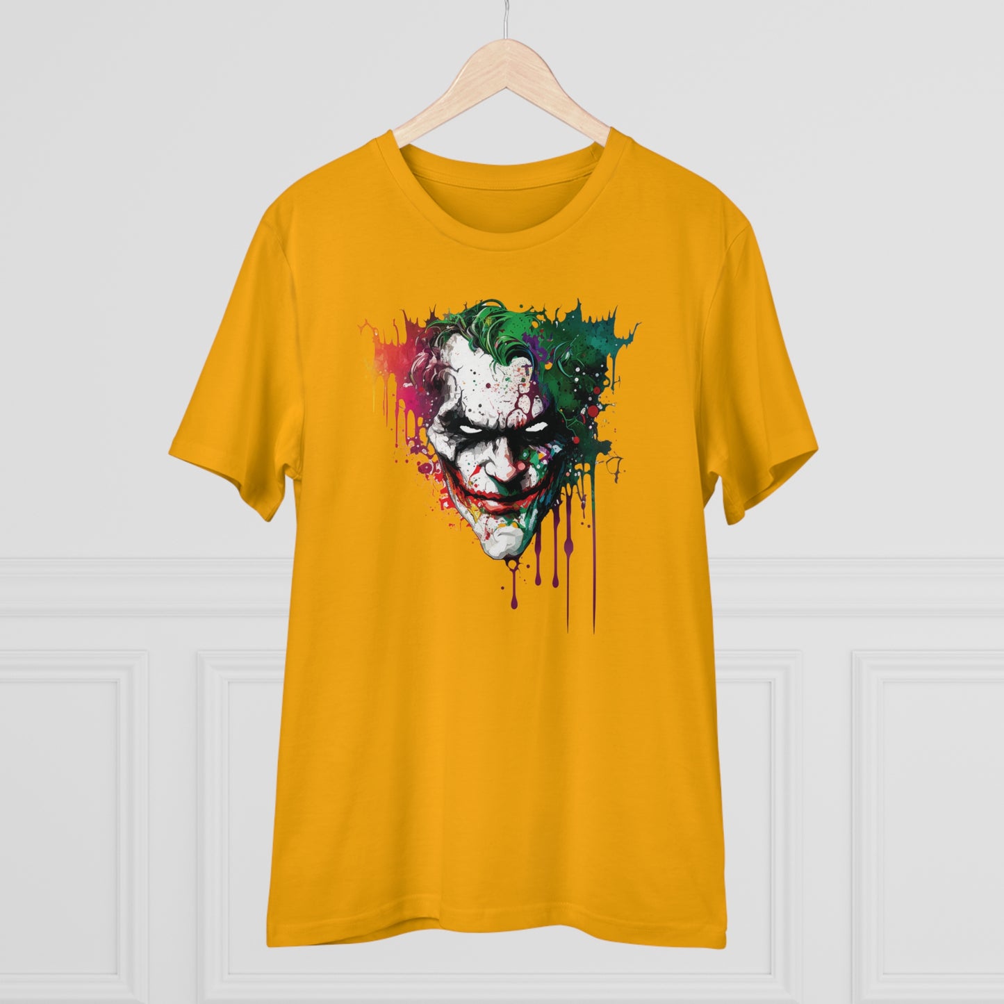 The Joker T-shirt in Watercolor Style, Unisex and Eco-Friendly - Make a Statement with Unique Artistic Design