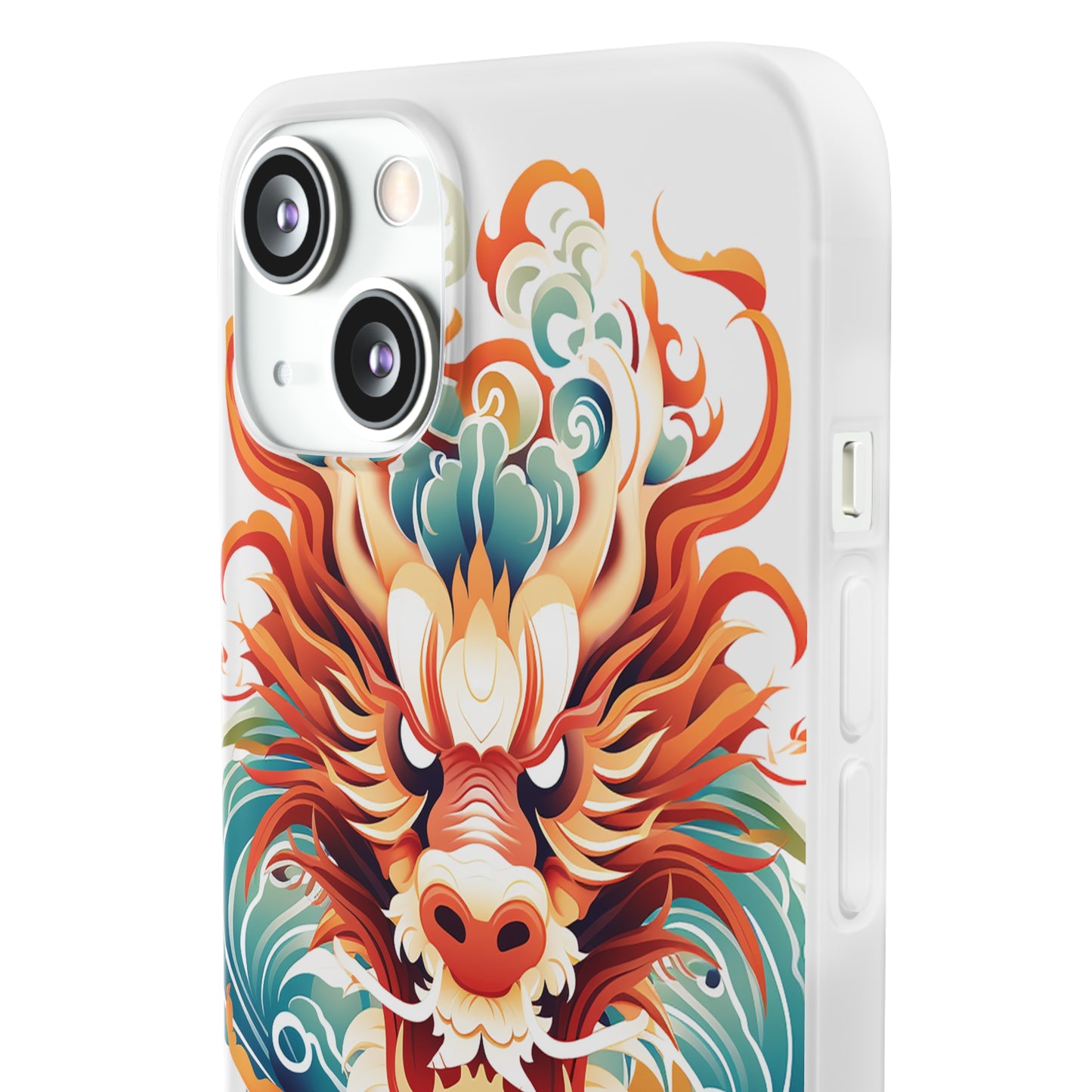 Chinese Ink Dragon Flexi Transparent Phone Case