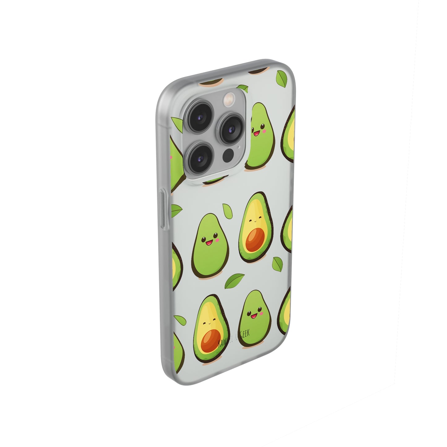 Cute Avocado Transparent Flexi Case: Perfect Blend of Style & Function