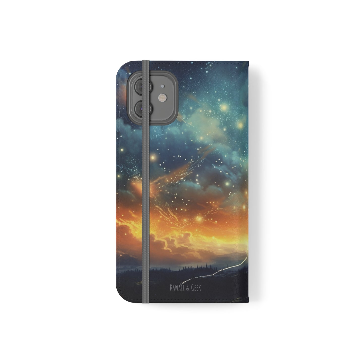 Wonderful Starry Night Flip Phone Case - Embrace the Beauty of the Night Sky