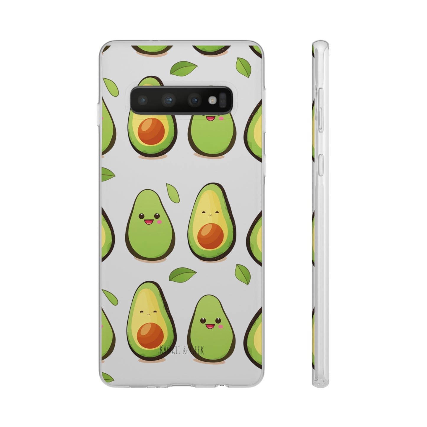 Cute Avocado Transparent Flexi Case: Perfect Blend of Style & Function