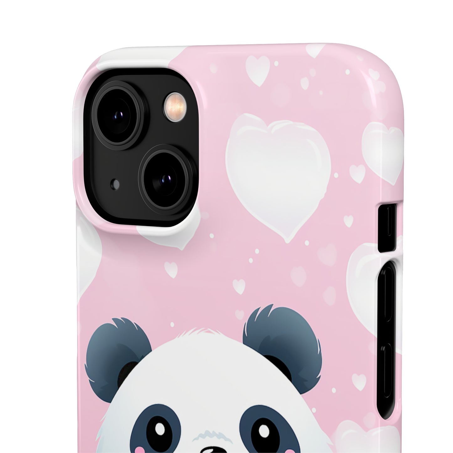 Cute Panda & Hearts Premium Phone Case