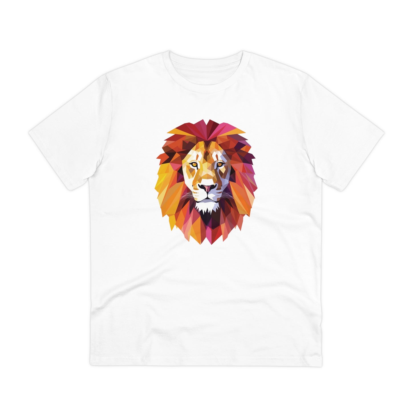 Lion Polygonal T-Shirt - Embrace Majestic Roar