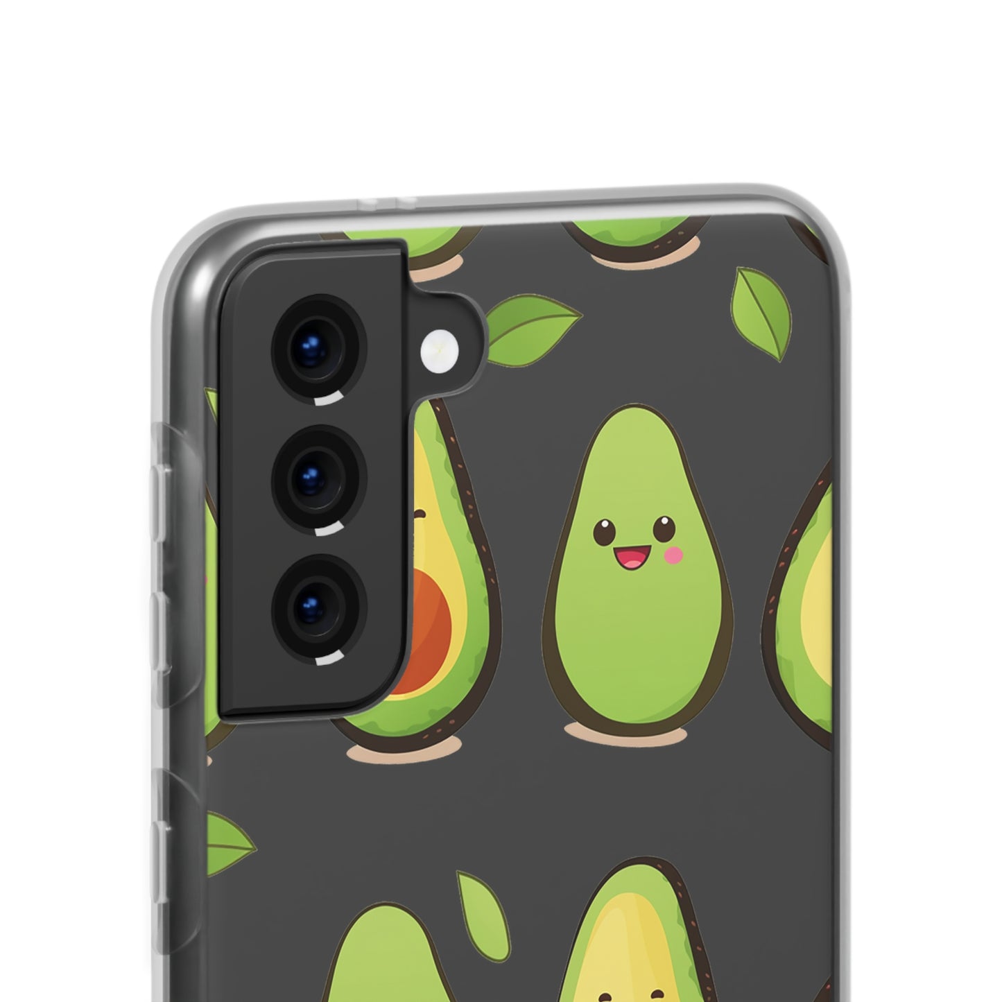 Cute Avocado Transparent Flexi Case: Perfect Blend of Style & Function