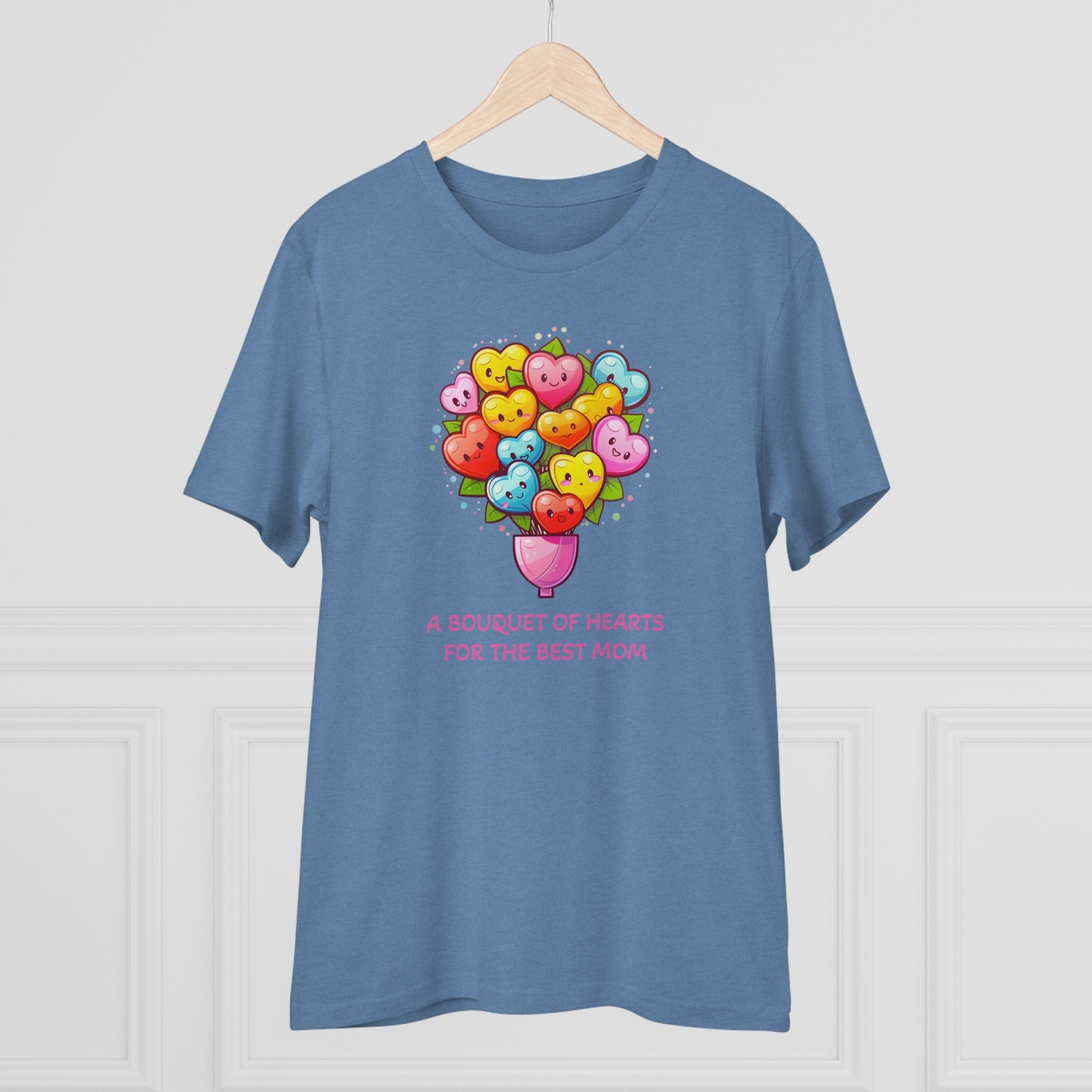 Bouquet of Hearts for the Best Mom" Unisex Eco-Friendly T-Shirt - Celebrate Mother's Day with Style and Sustainability