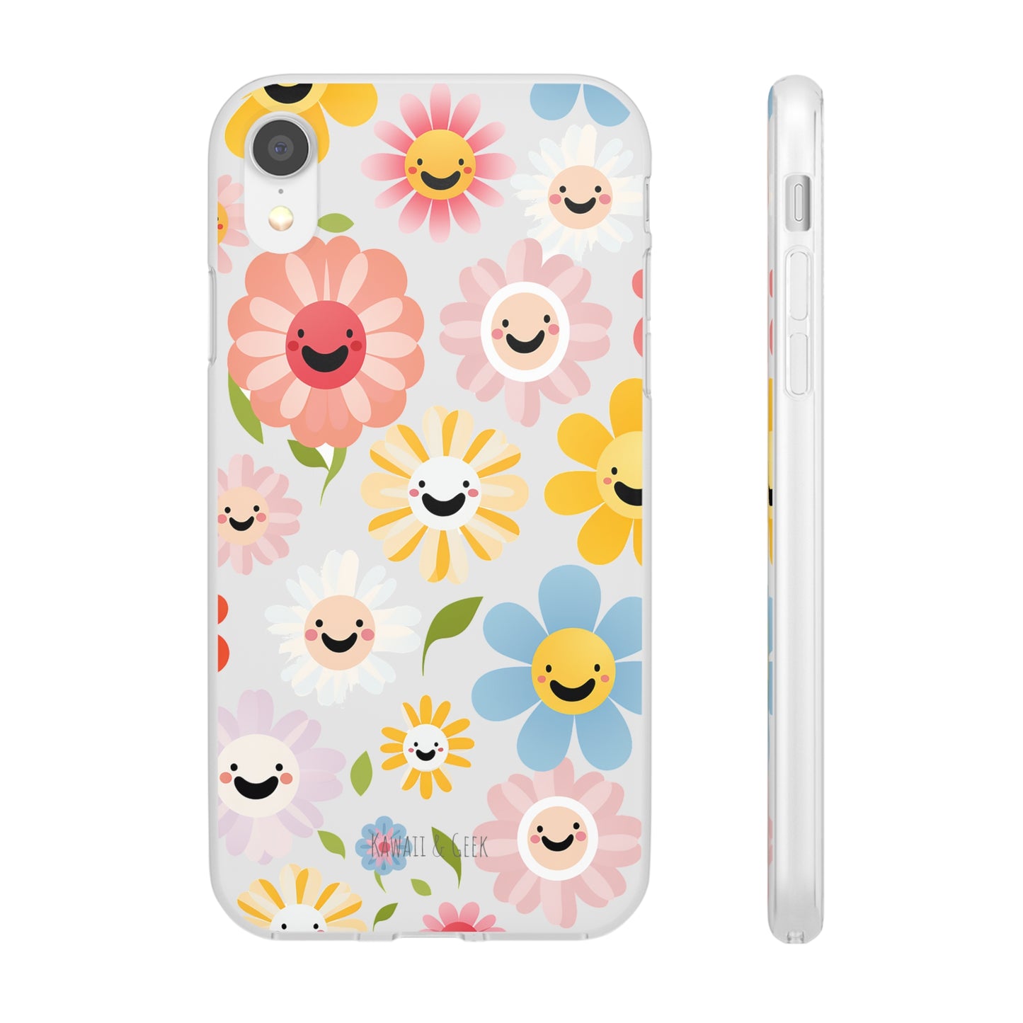 Kawaii Flowers Flexi Transparent Phone Case