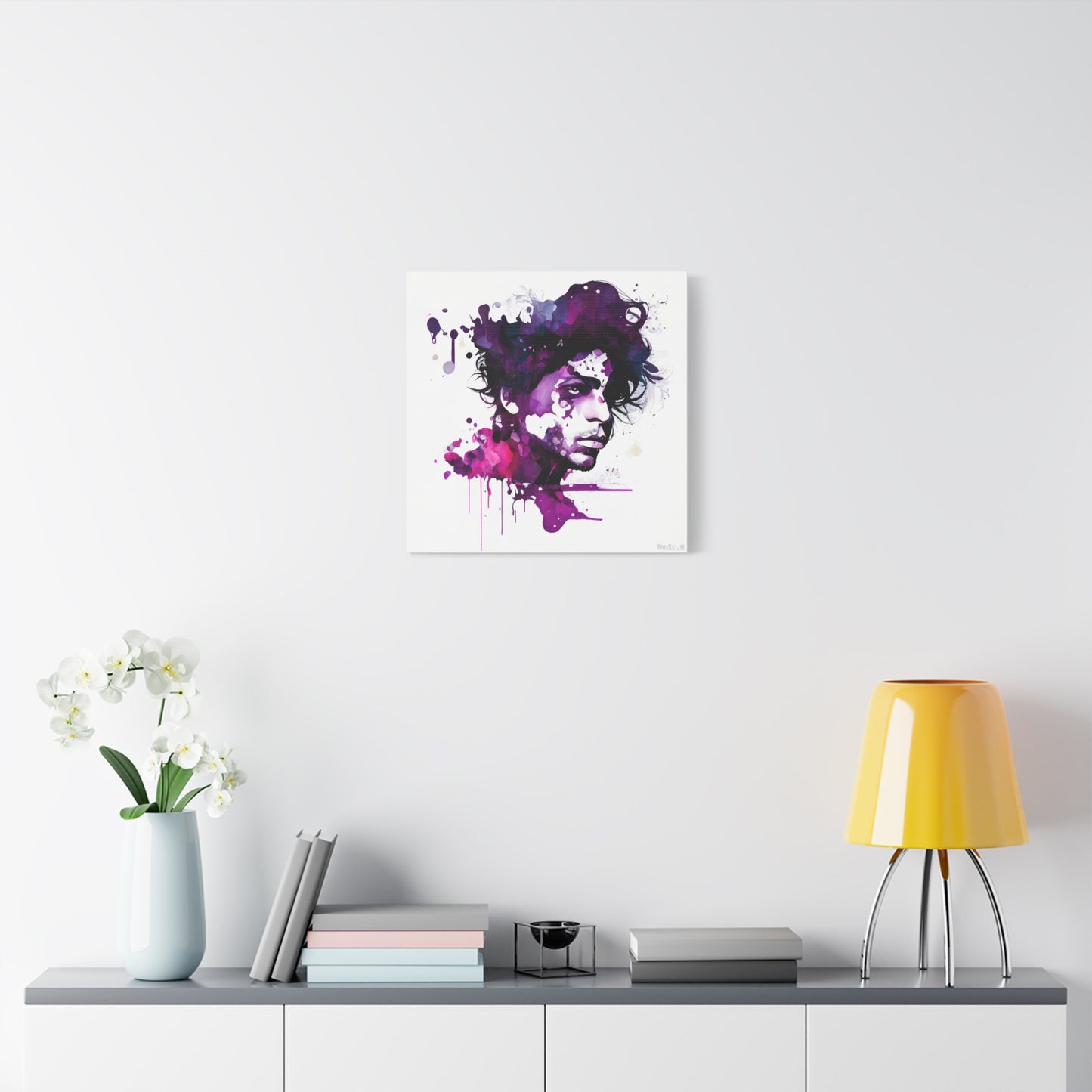 Prince in Purple Rain Watercolor Style Canva - Add Some Artistic and Musical Style to Your Walls