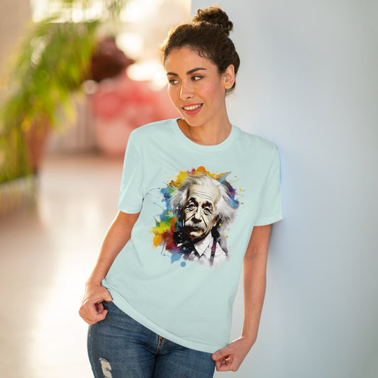 Albert Einstein Eco-friendly T-shirt : Watercolor Essence