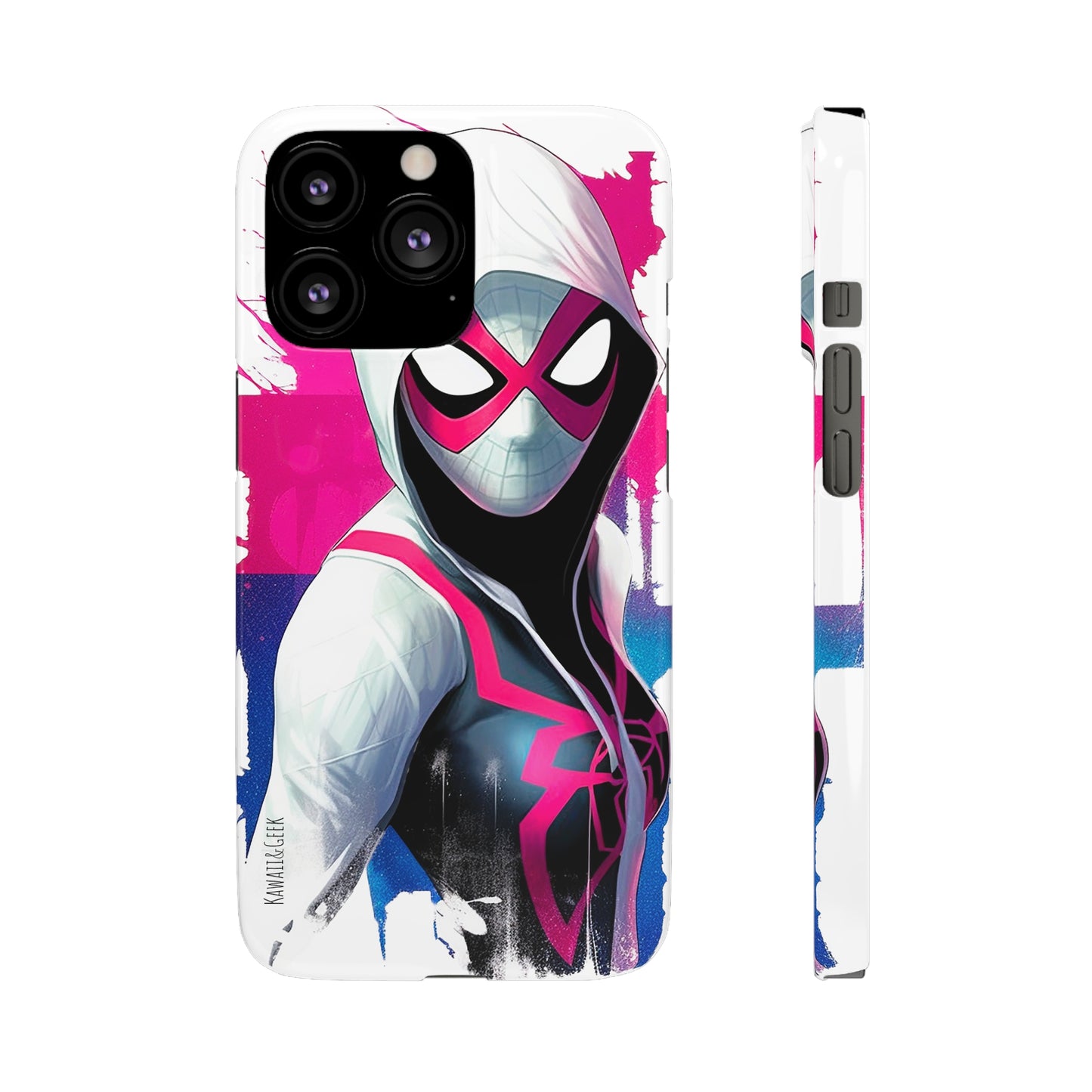 Spider Gwen in Watercolor Style Phone Case - Add Some Colorful and Heroic Style to Your Phone