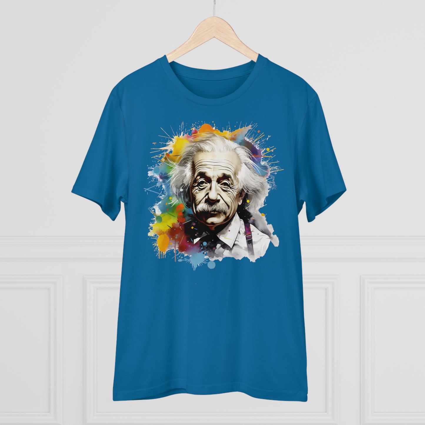 Albert Einstein Eco-friendly T-shirt : Watercolor Essence