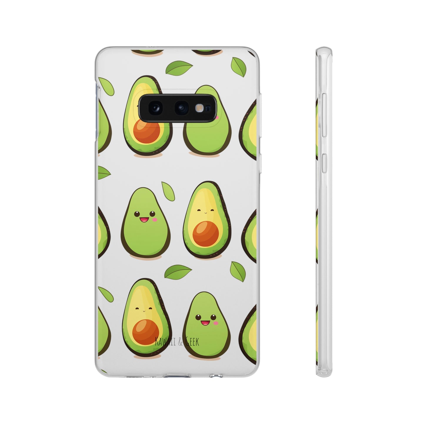 Cute Avocado Transparent Flexi Case: Perfect Blend of Style & Function