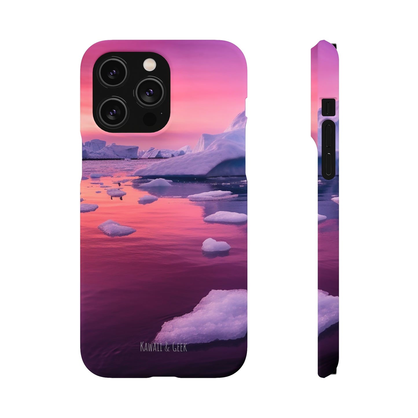 Pinky Arctic Landscape at Sunset Phone Case - Capture the Serenity of Nature on Your Device