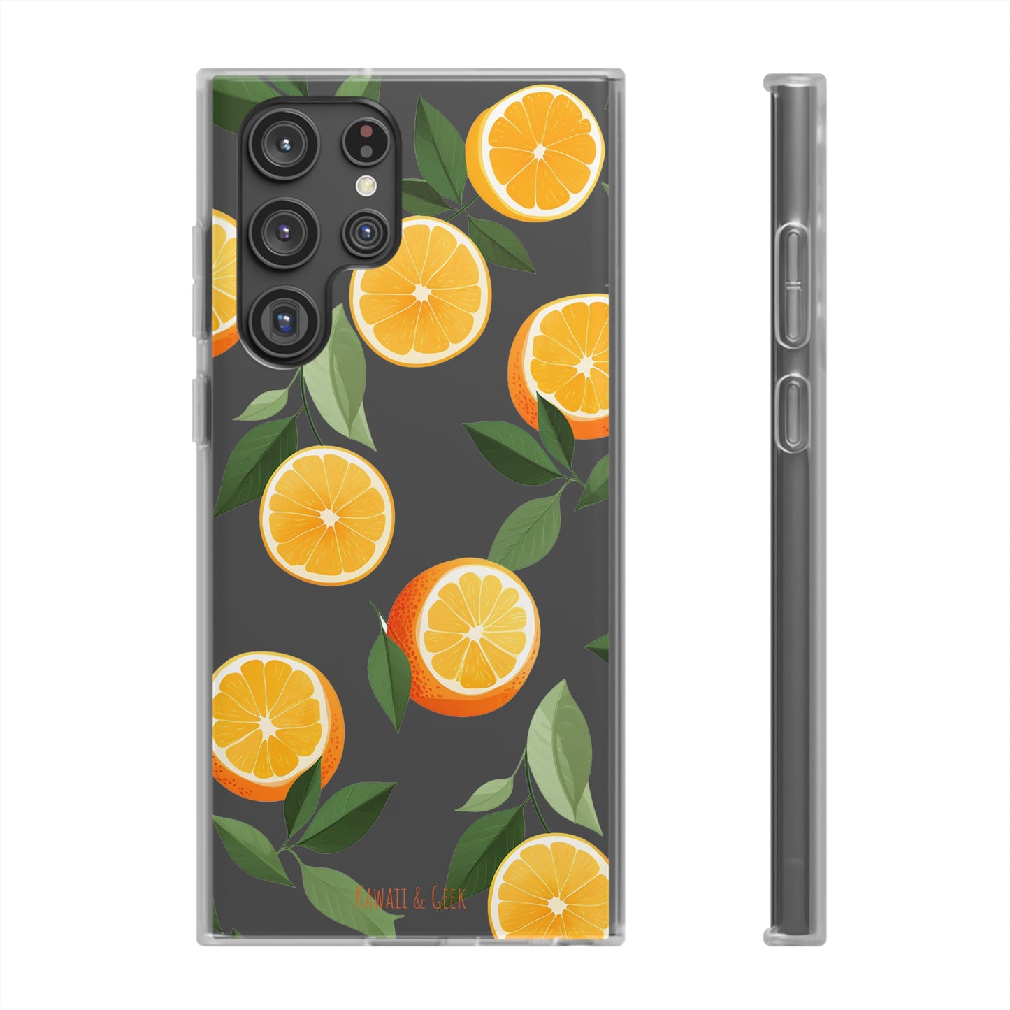 Zesty Orange Slices Transparent Flexi Phone Case