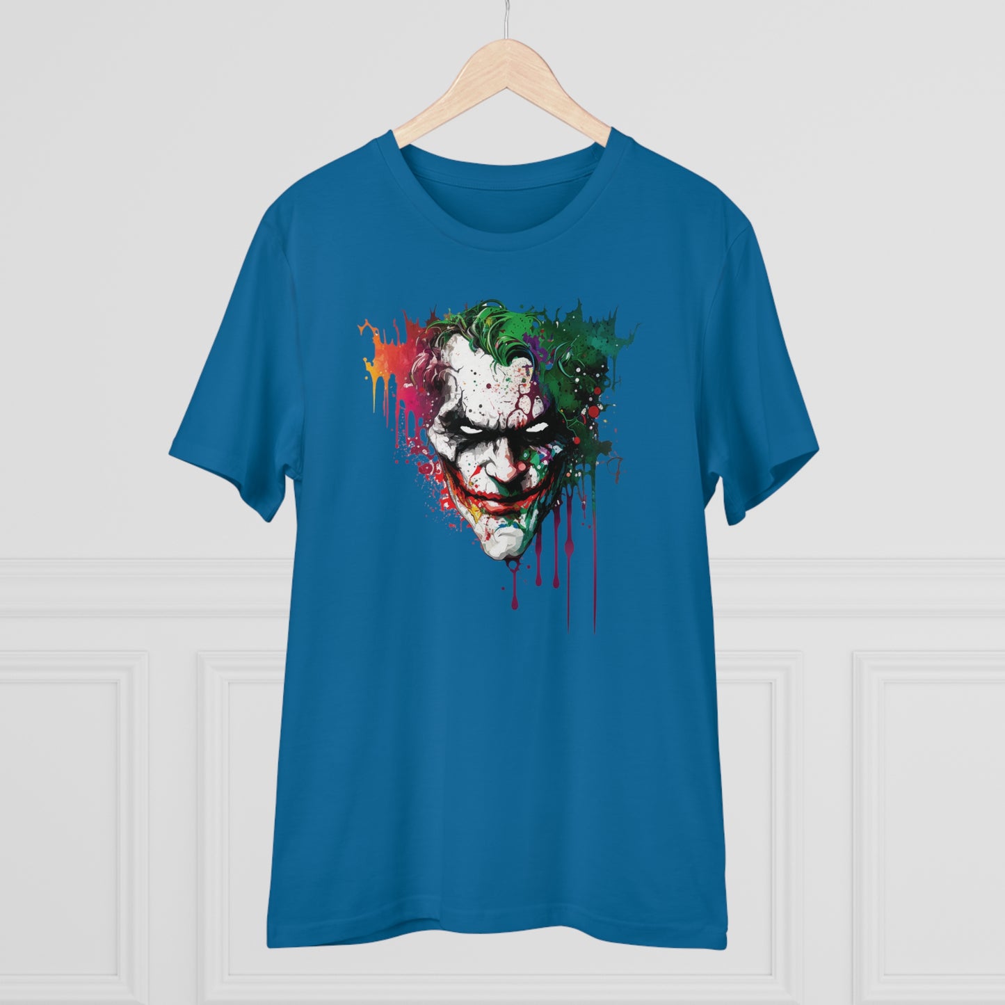 The Joker T-shirt in Watercolor Style, Unisex and Eco-Friendly - Make a Statement with Unique Artistic Design