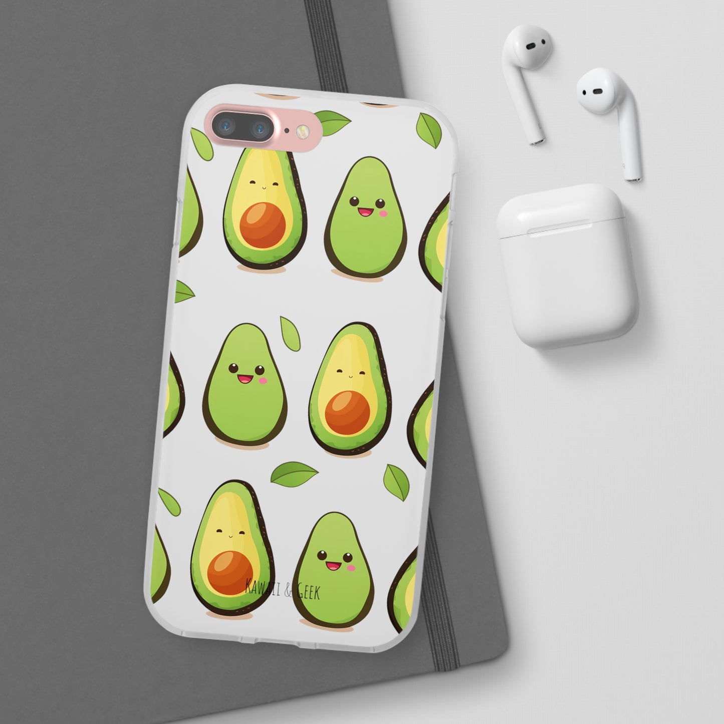 Cute Avocado Transparent Flexi Case: Perfect Blend of Style & Function