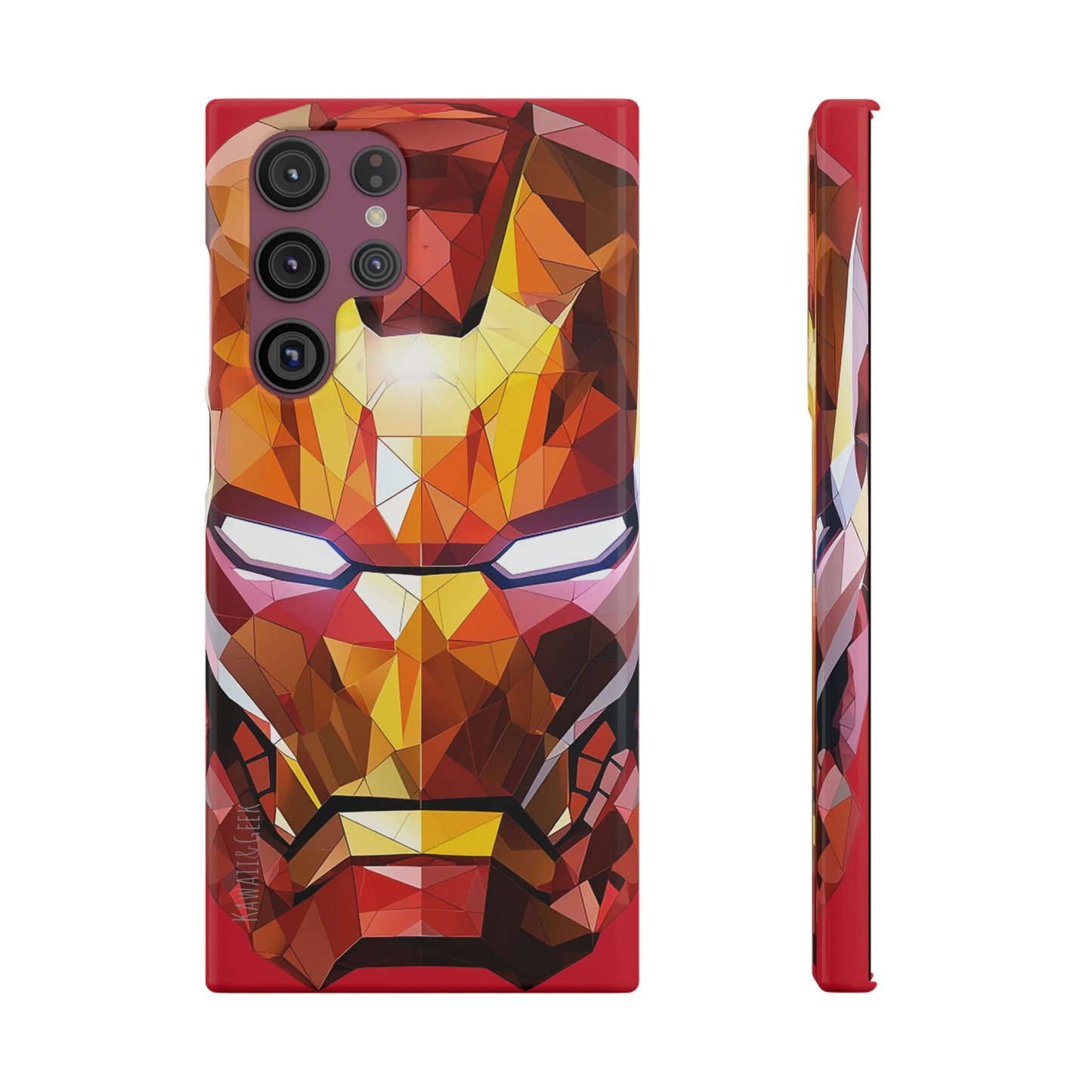 Phone Case - Iron Man helmet polygonal style