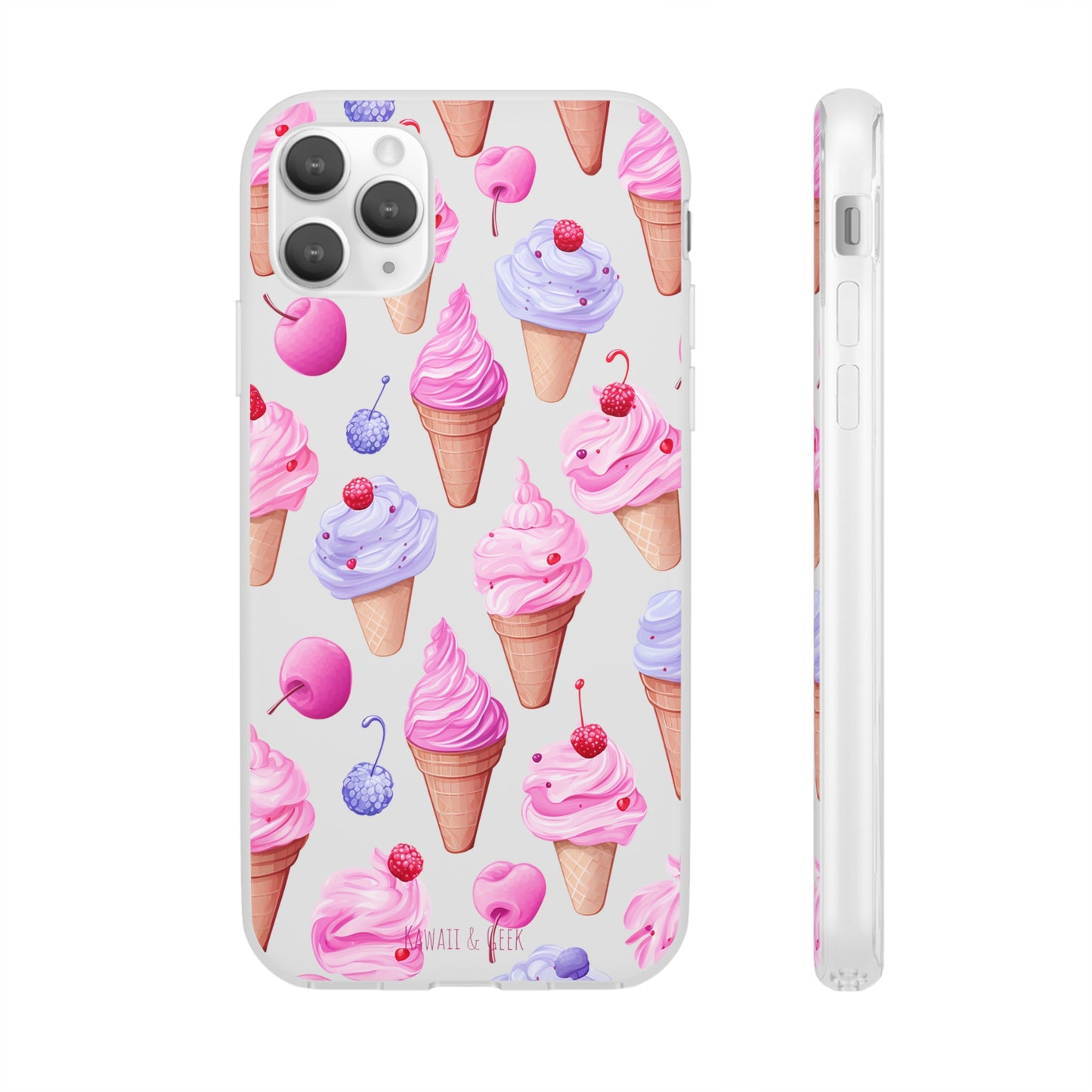 Vibrant Ice Cream Delight Flexi-Case for Phones