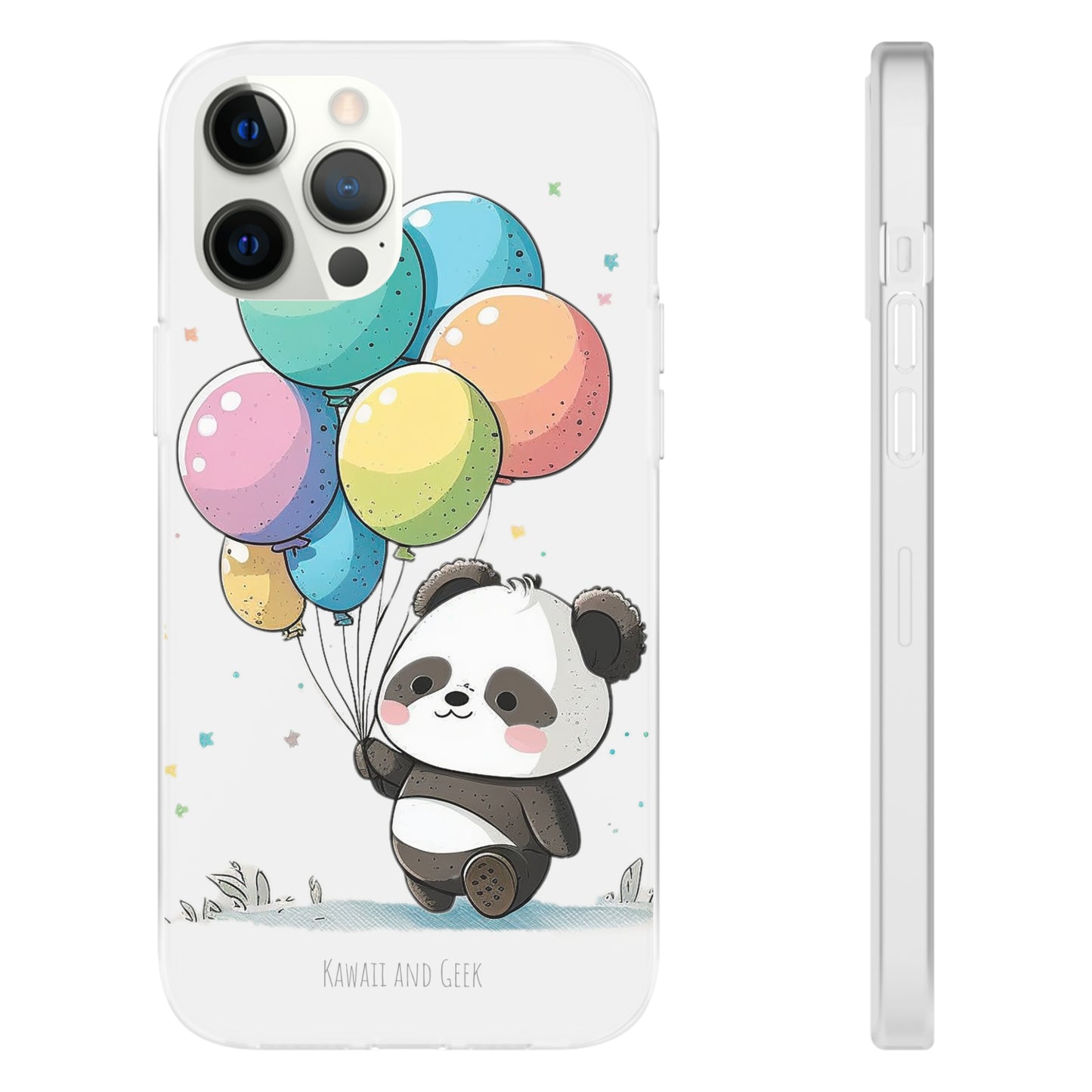 Cute Panda with Balloons flexi Smartphone Case - Add Some Adorable and Protective Style to Your Device