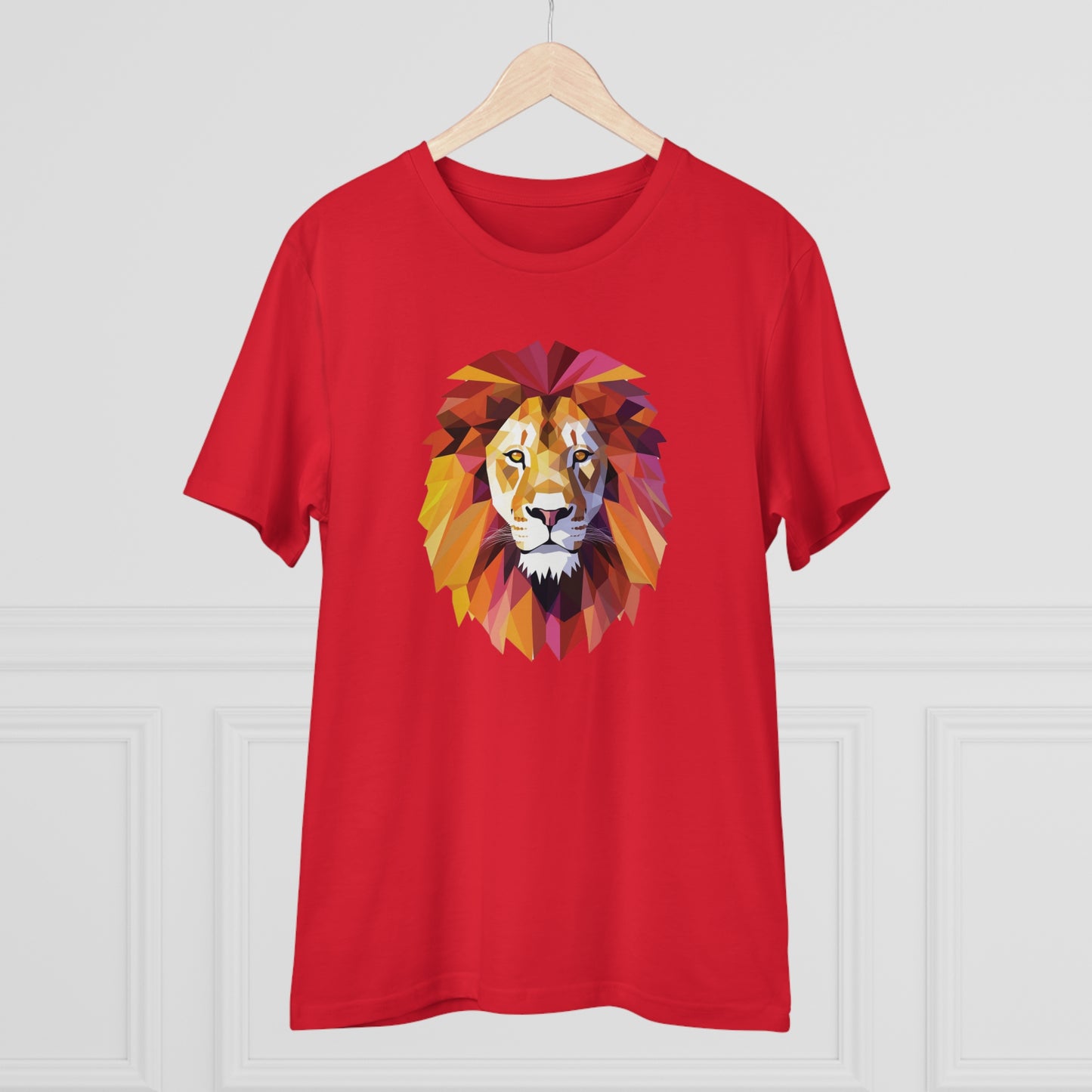 Lion Polygonal T-Shirt - Embrace Majestic Roar