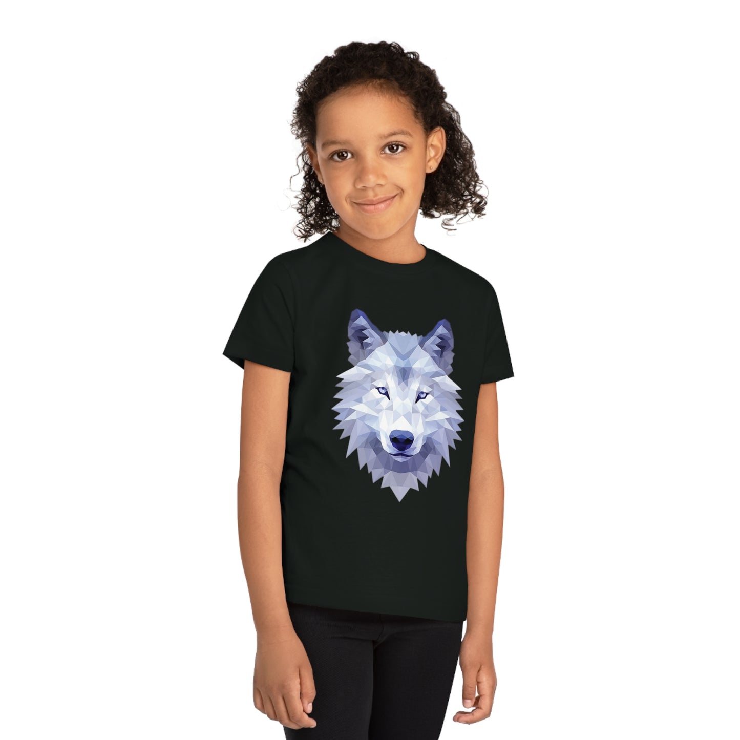 Wolf Polygonal Kids T-Shirt - Embrace Mystical Howl