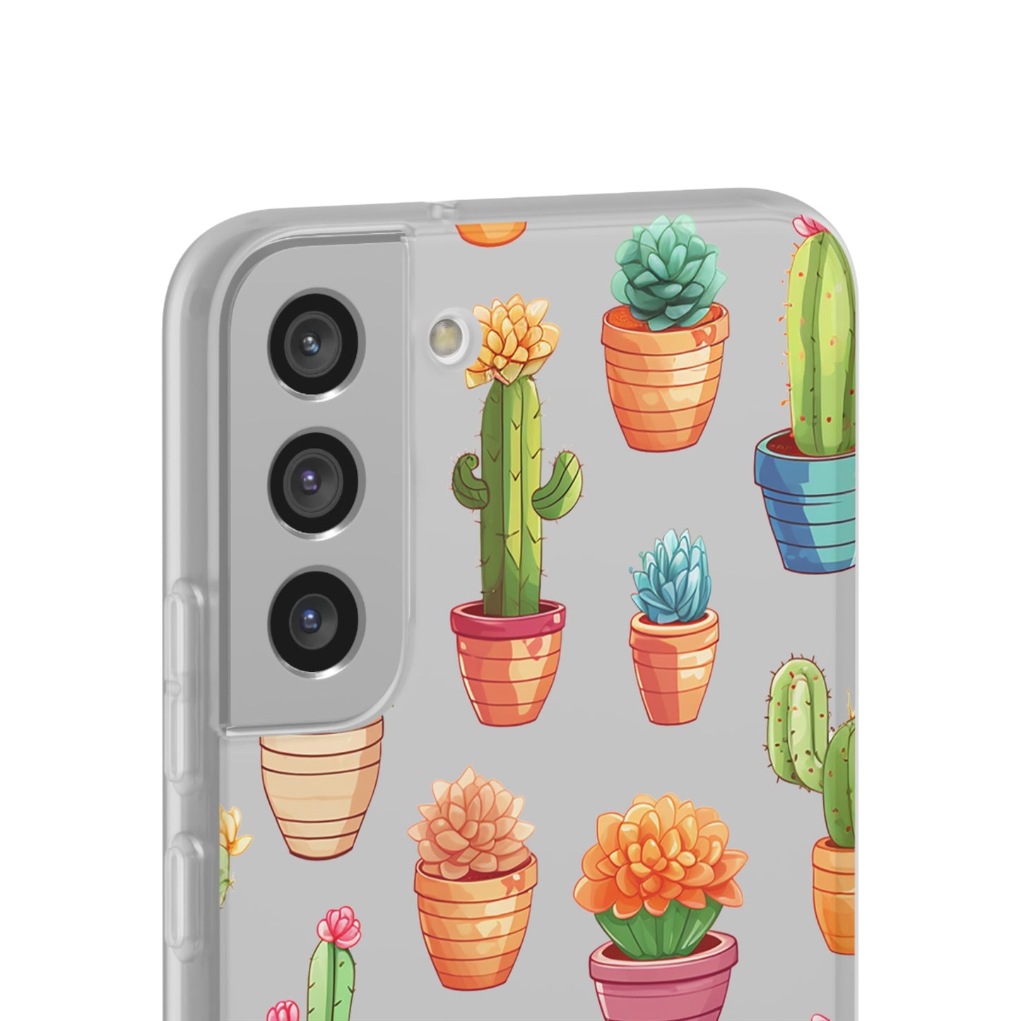 Charming Cactus Flexi and semi Transparent Phone Case