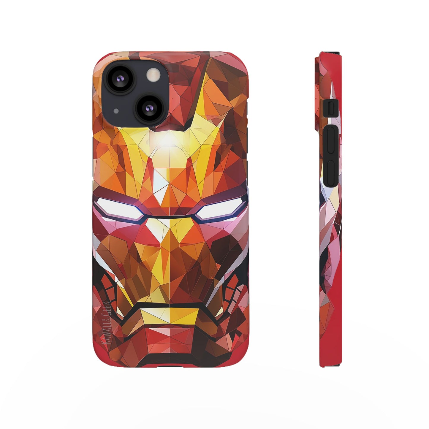 Phone Case - Iron Man helmet polygonal style