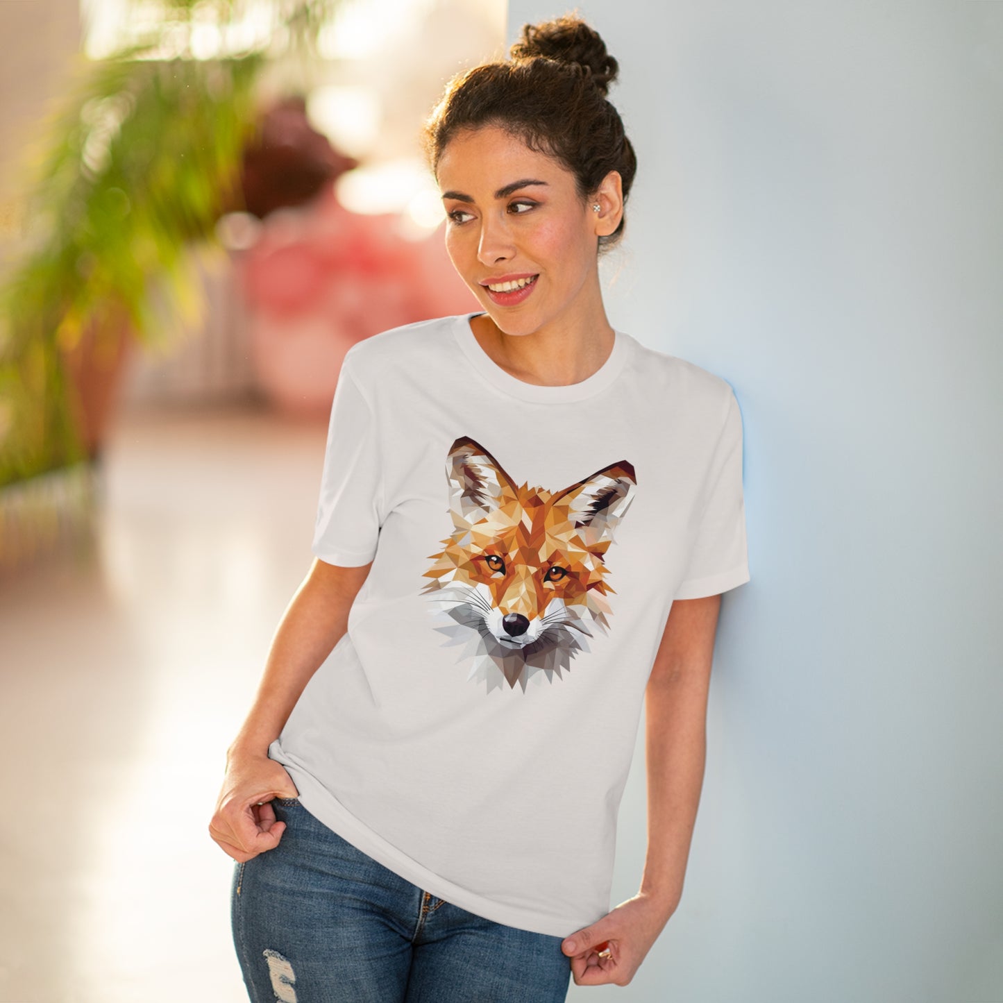 Fox Polygonal T-Shirt - Embrace Sly Charm