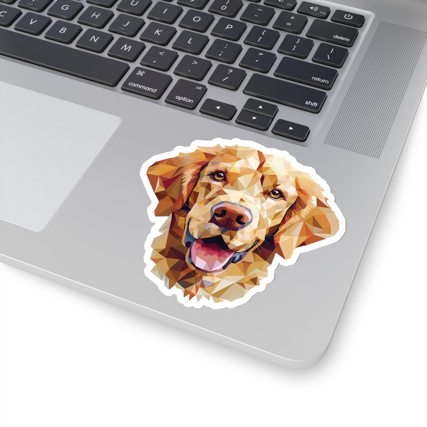 Golden Retriever Geometric Sticker - Embrace Canine Charm