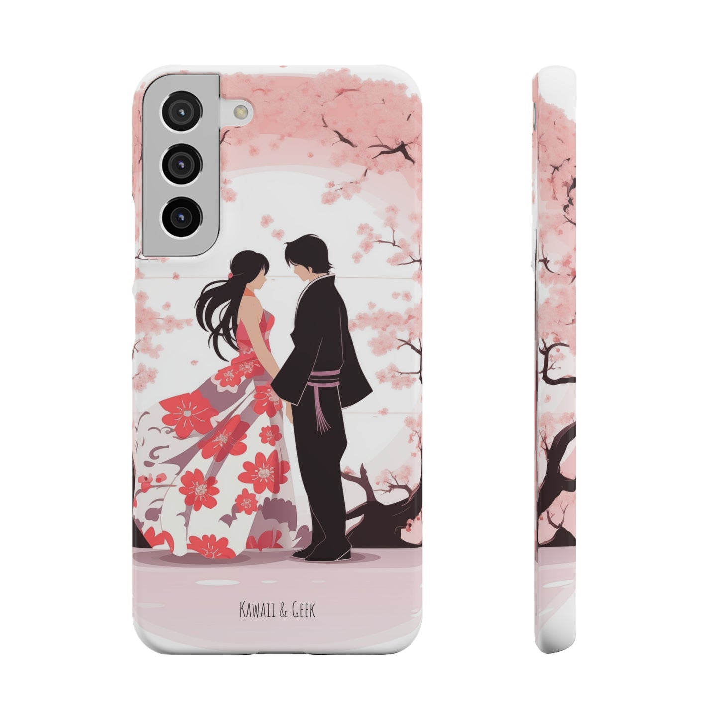 Japanese Blossom Love Premium Phone Case - Valentine's Cherry Tree Design