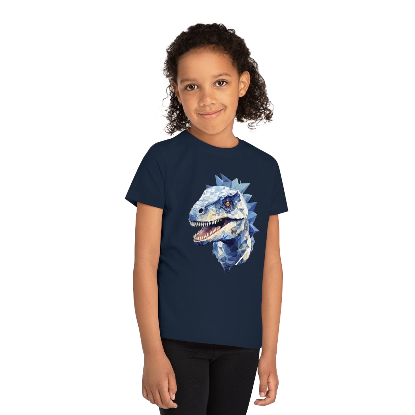 Velociraptor Polygonal Kids T-Shirt - Embrace Fierce and Jurassic Fun