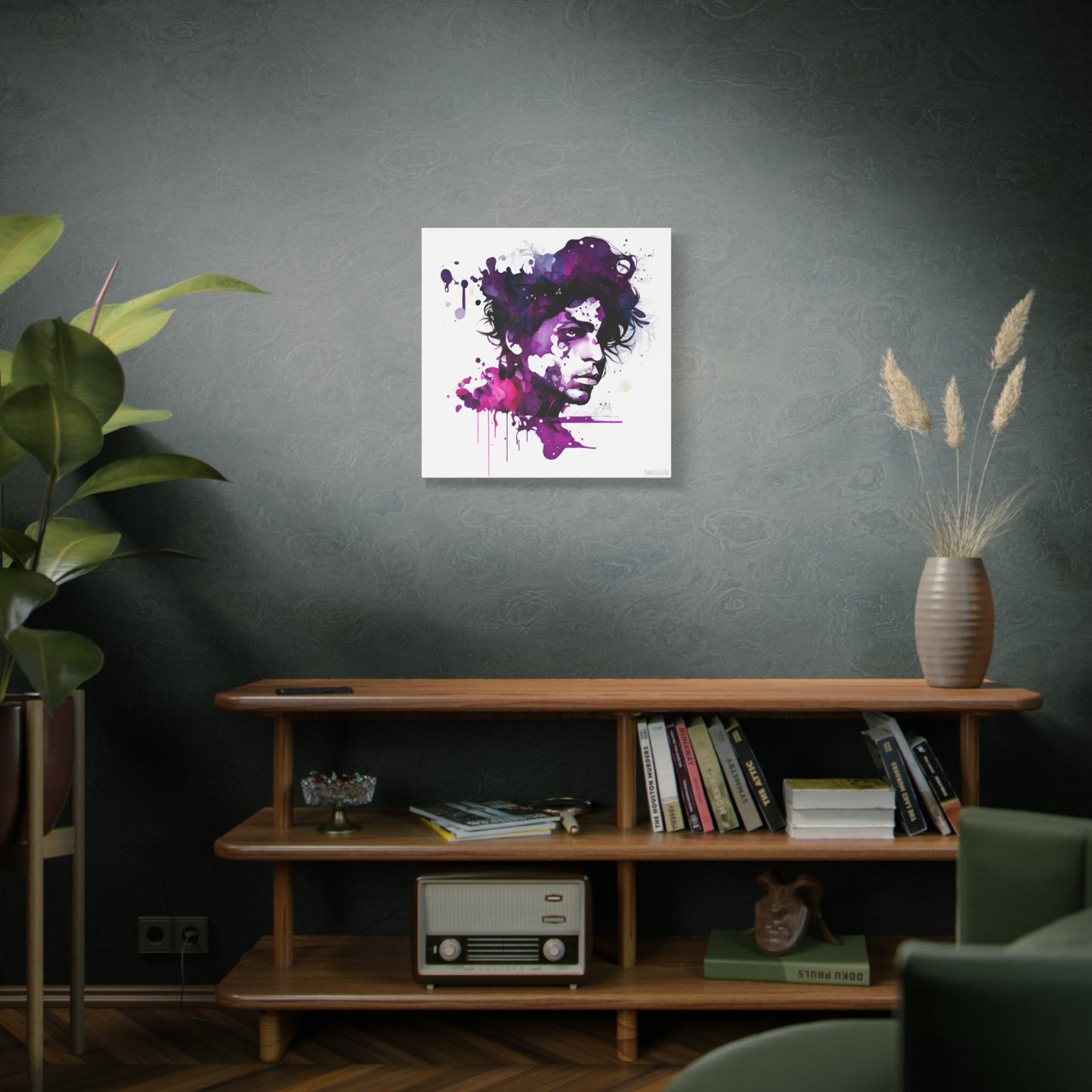 Prince in Purple Rain Watercolor Style Canva - Add Some Artistic and Musical Style to Your Walls