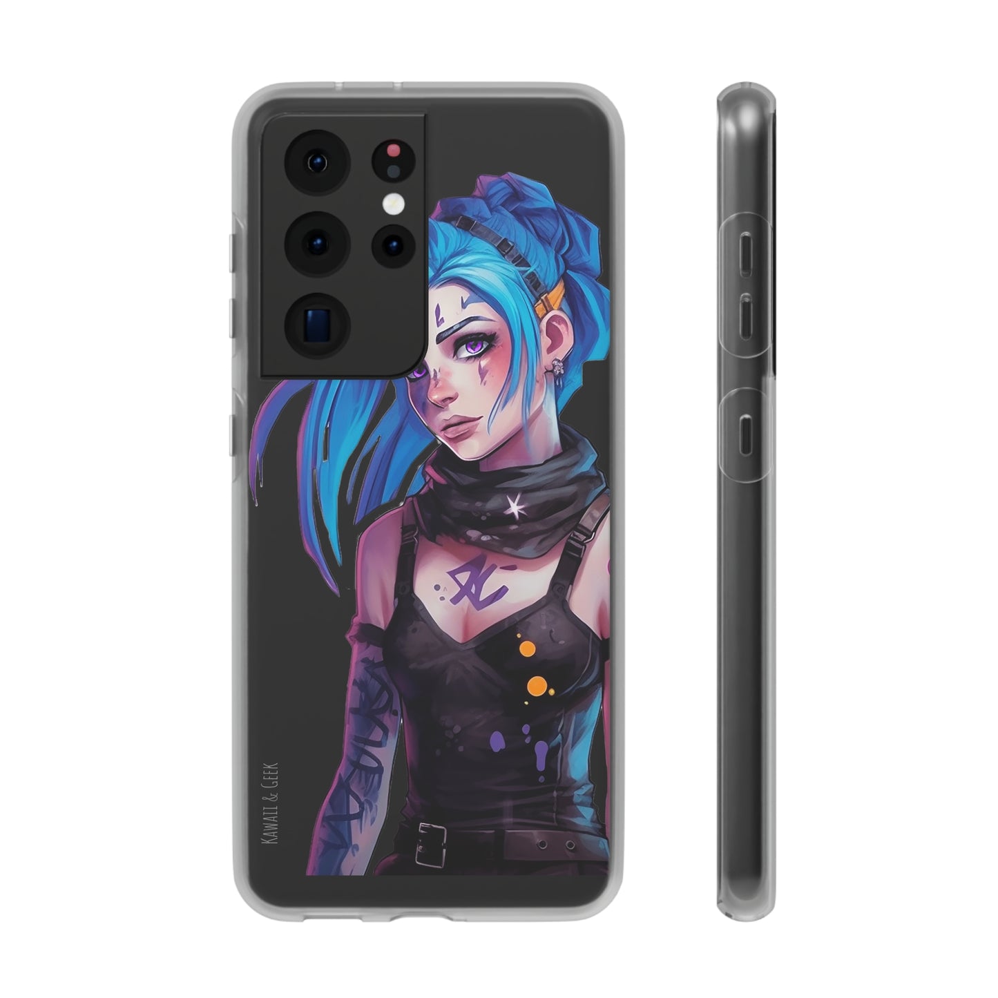 Jinx for Arcane / League of Legends Flexi Phone Case - Add Some Colorful and Gaming Style to Your Phone